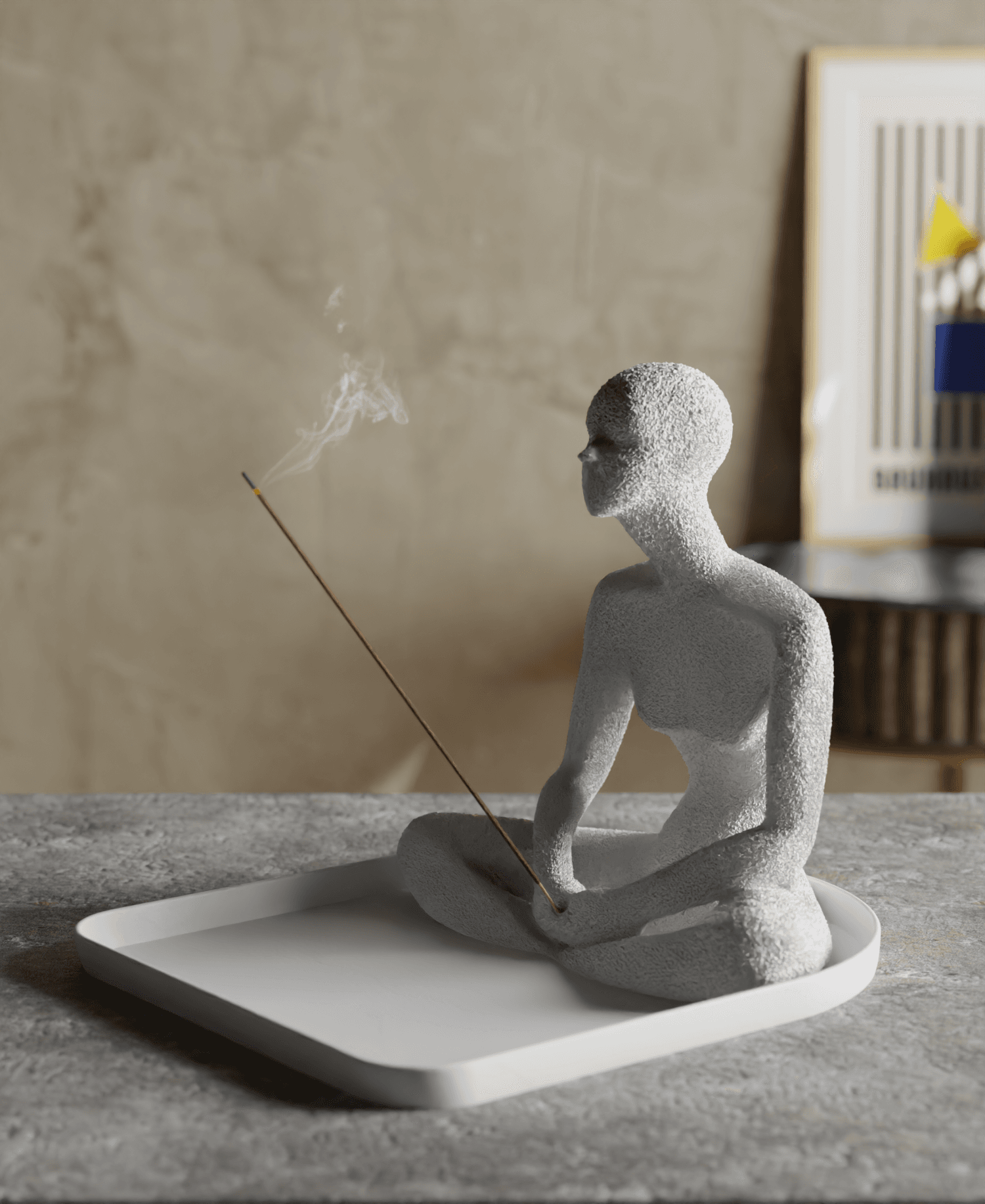 Meditative Muse: Incense Holder 3d model
