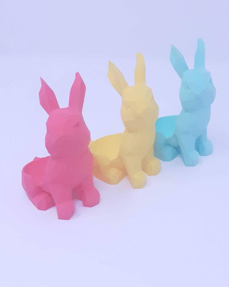 Easter Egg Festive Bunny - egg display organizer 3d model