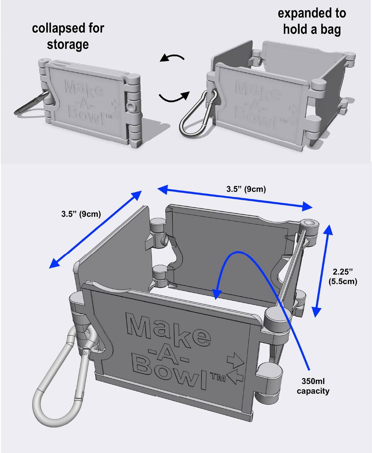 Make-A-Bowl Folding Dog Water Bowl 3d model