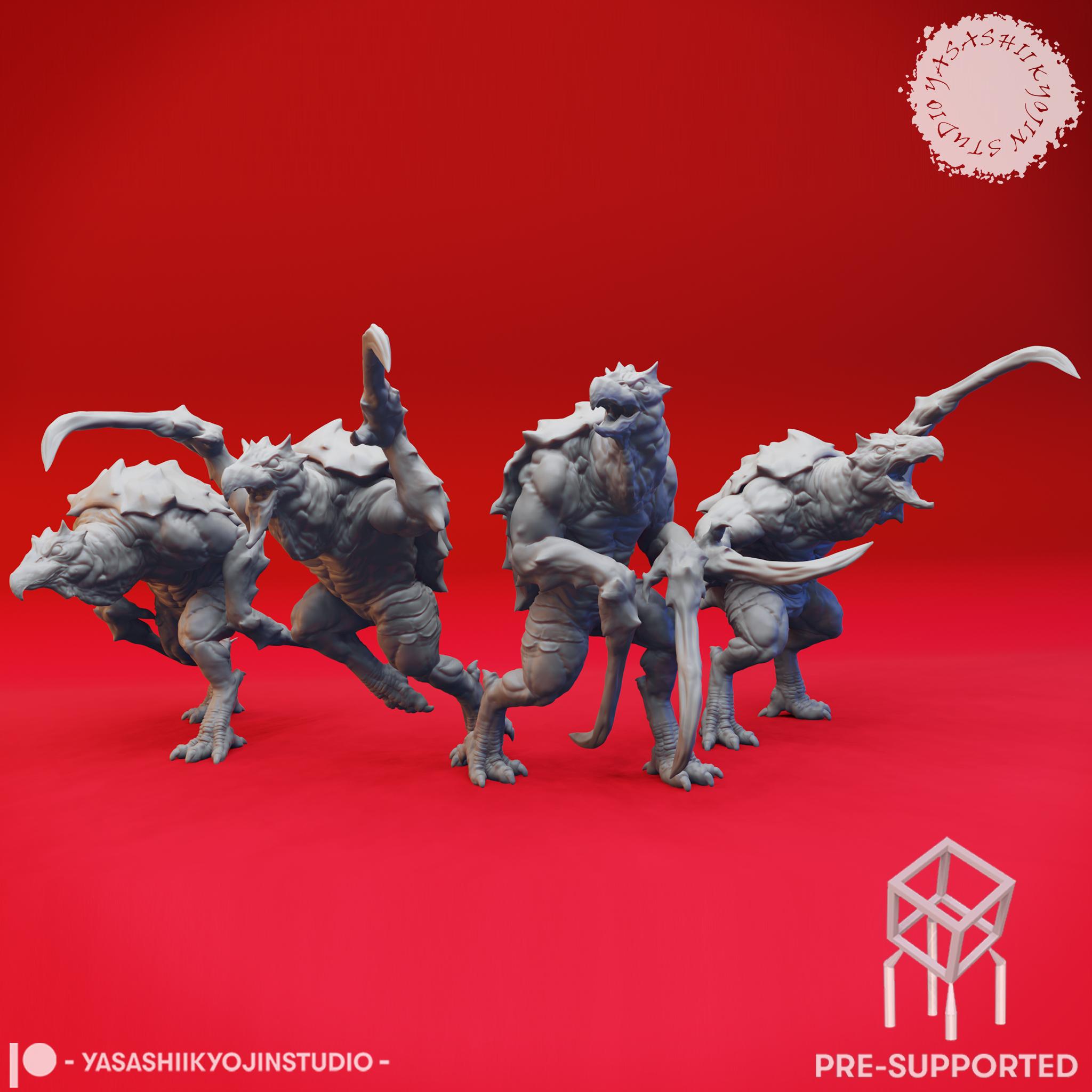 Hook Horror Clan - Tabletop Miniatures (Pre-Supported) 3d model