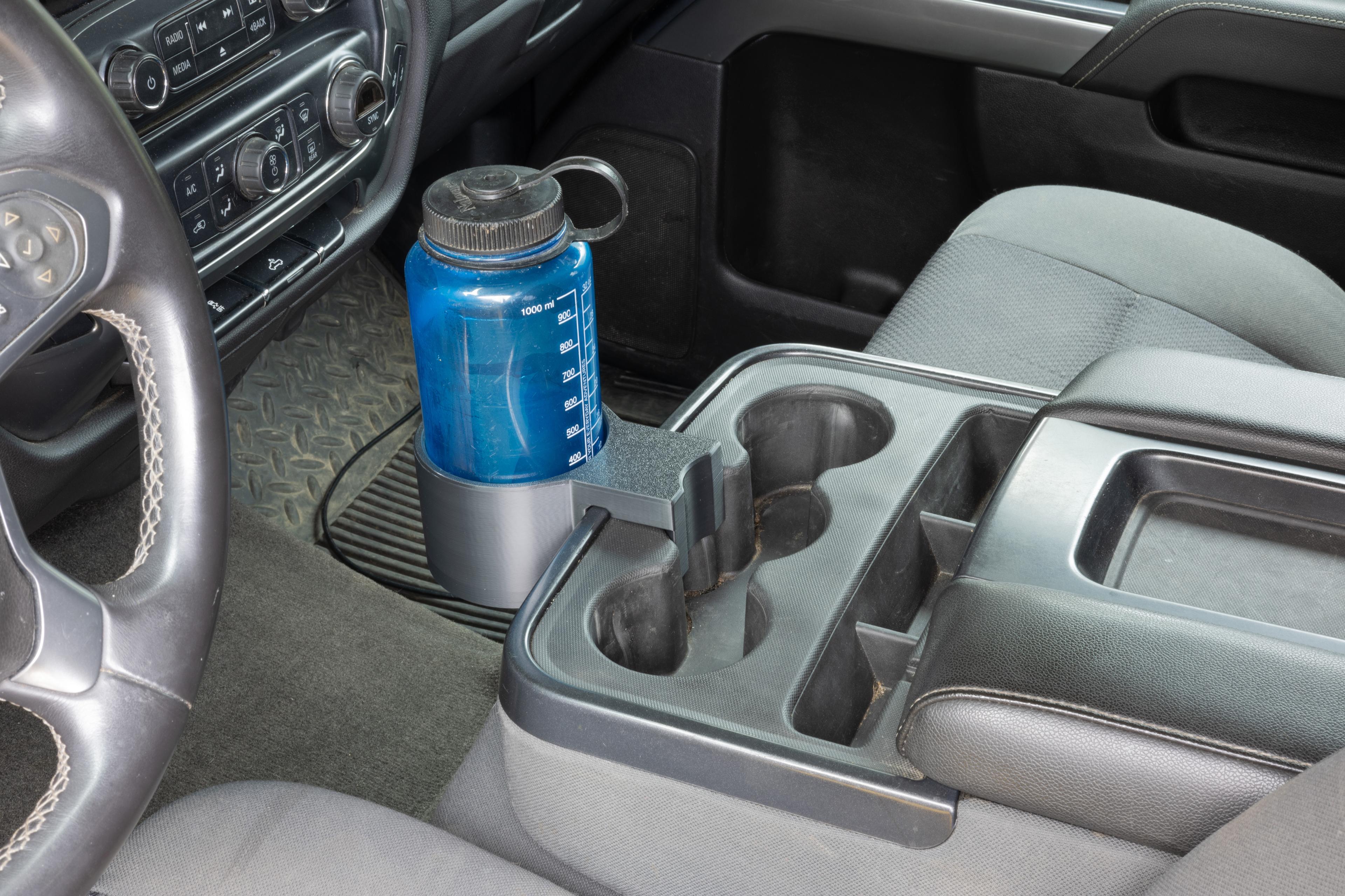 2014-2018 Silverado and Sierra Water Bottle Holder - Flip-Up Console w/ 3 Cup Holders 3d model