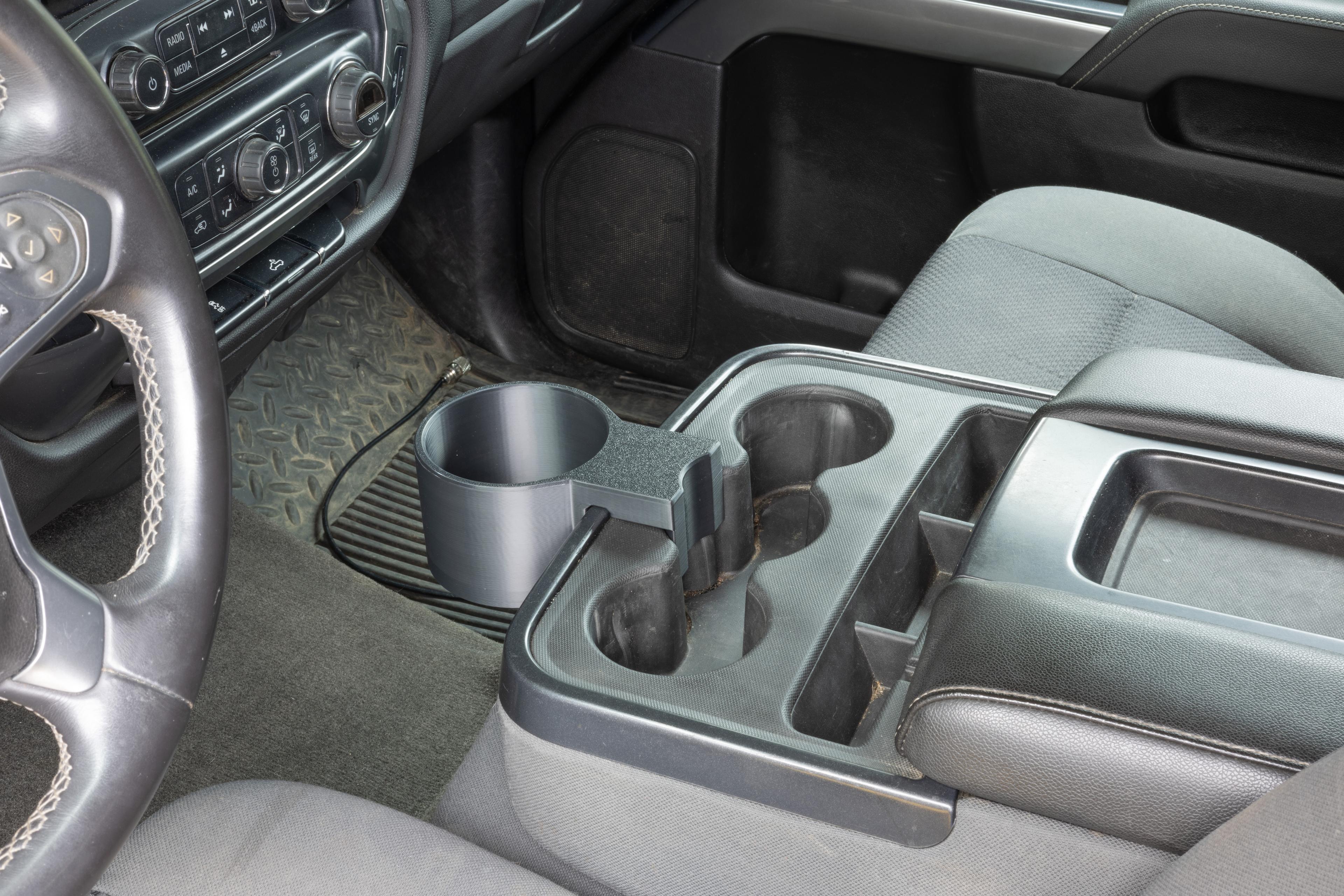 2014-2018 Silverado and Sierra Water Bottle Holder - Flip-Up Console w/ 3 Cup Holders 3d model