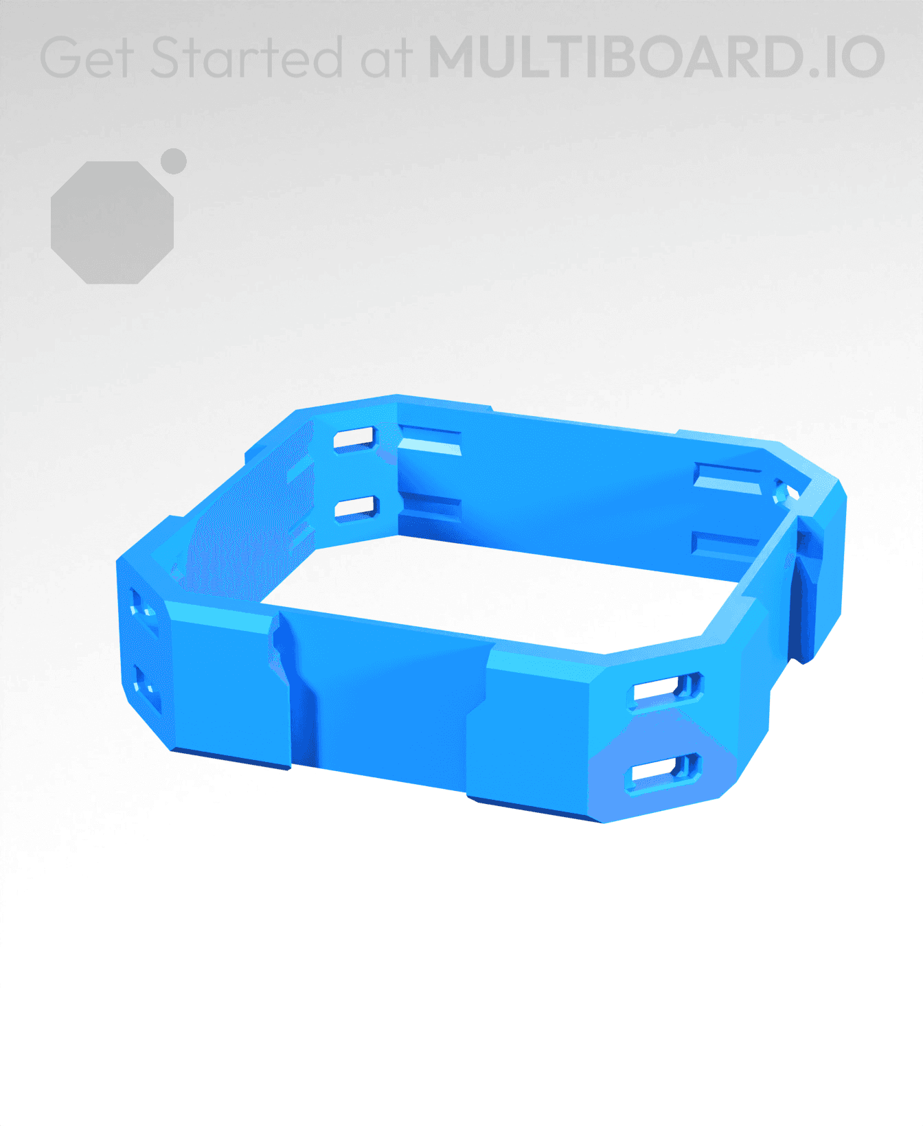 1x1x0.25 - Shell Edge - Multibin Shell Ring 3d model