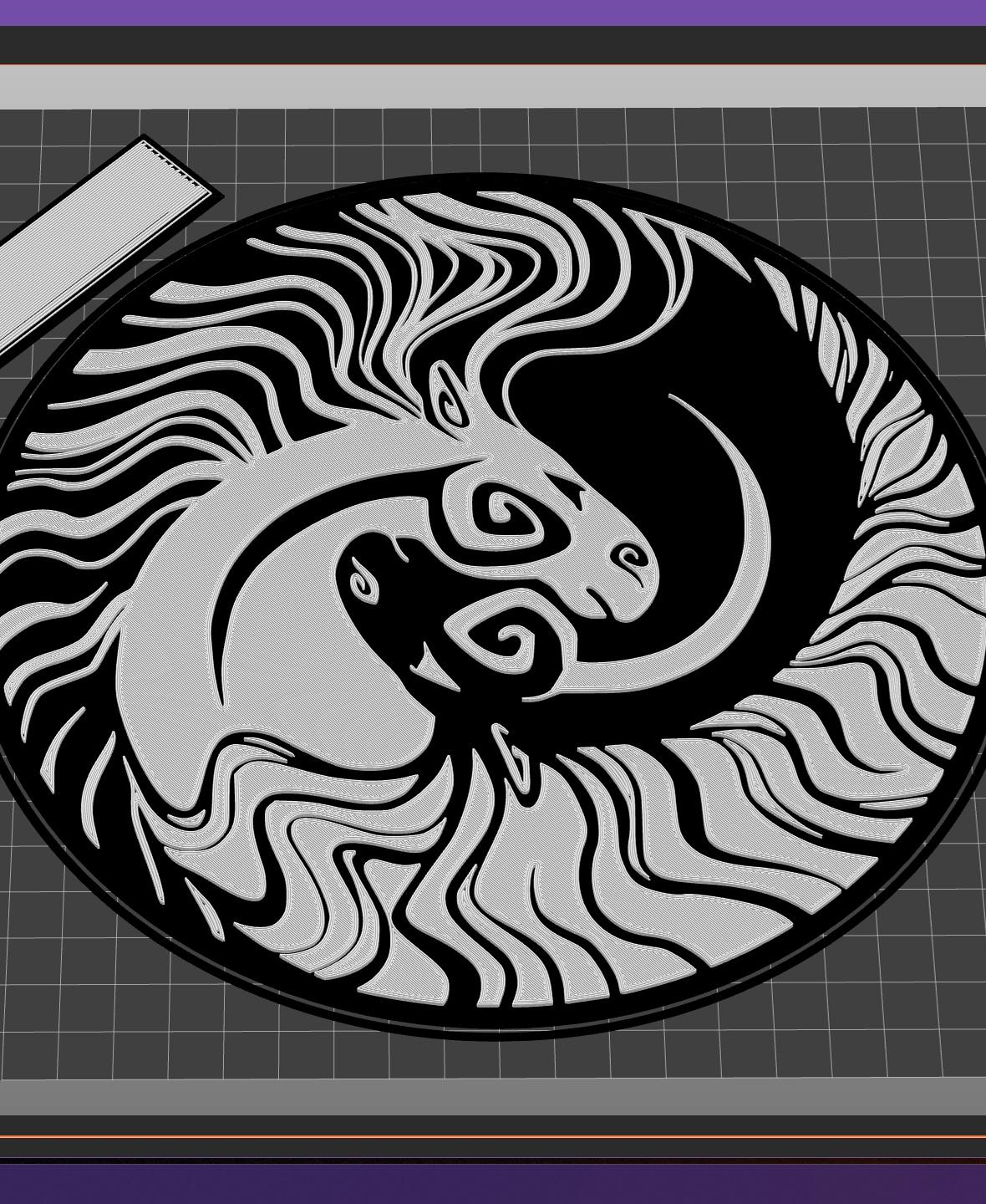 Horses Yin Yang 1 3d model