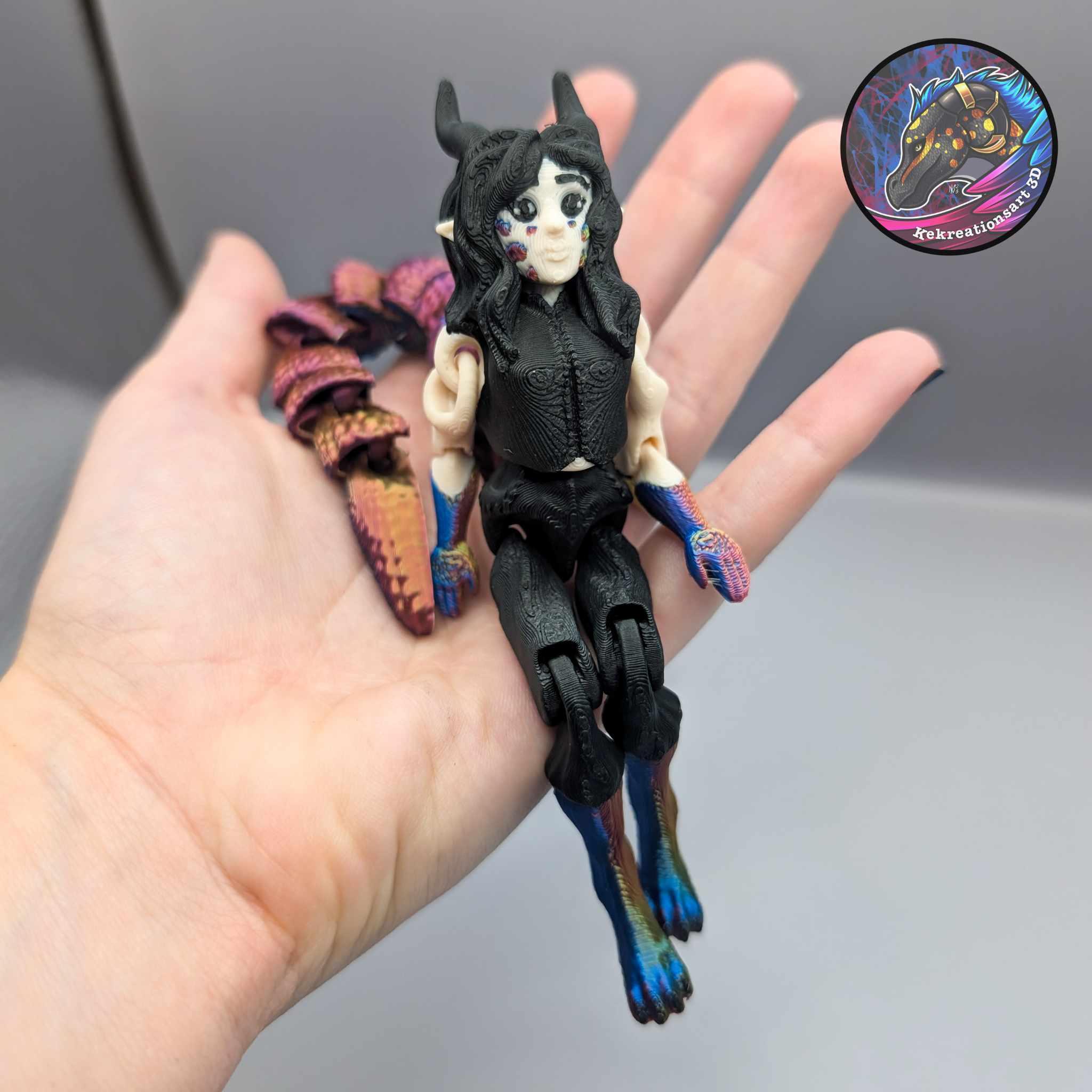 Flexi Mini and Tiny Syris Dragon Girl 3d model