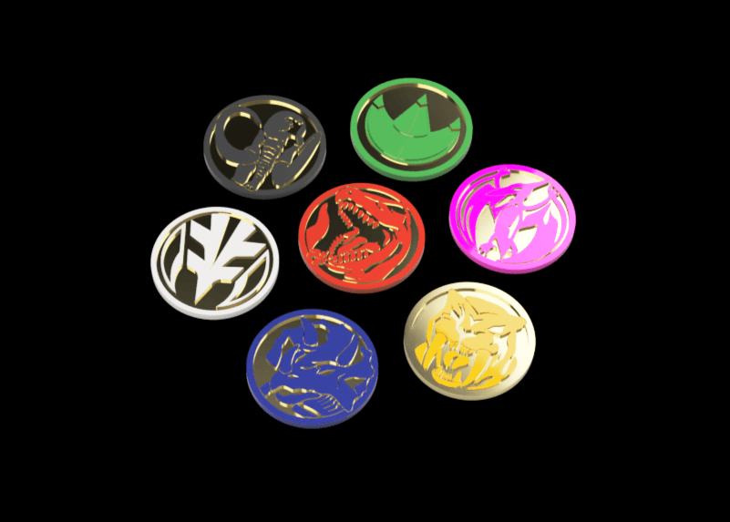  Power Coin Coasters 3d model