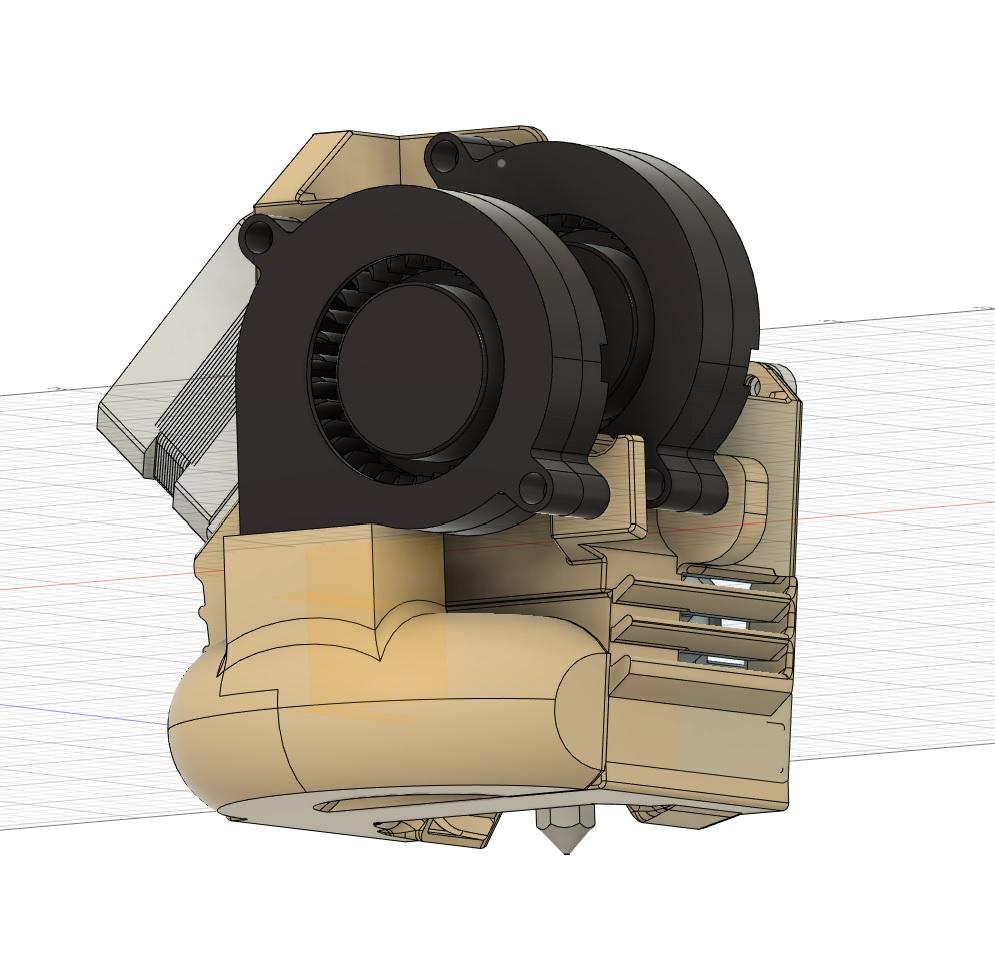 Microswiss NG Dual 5015 blower shroud 3d model