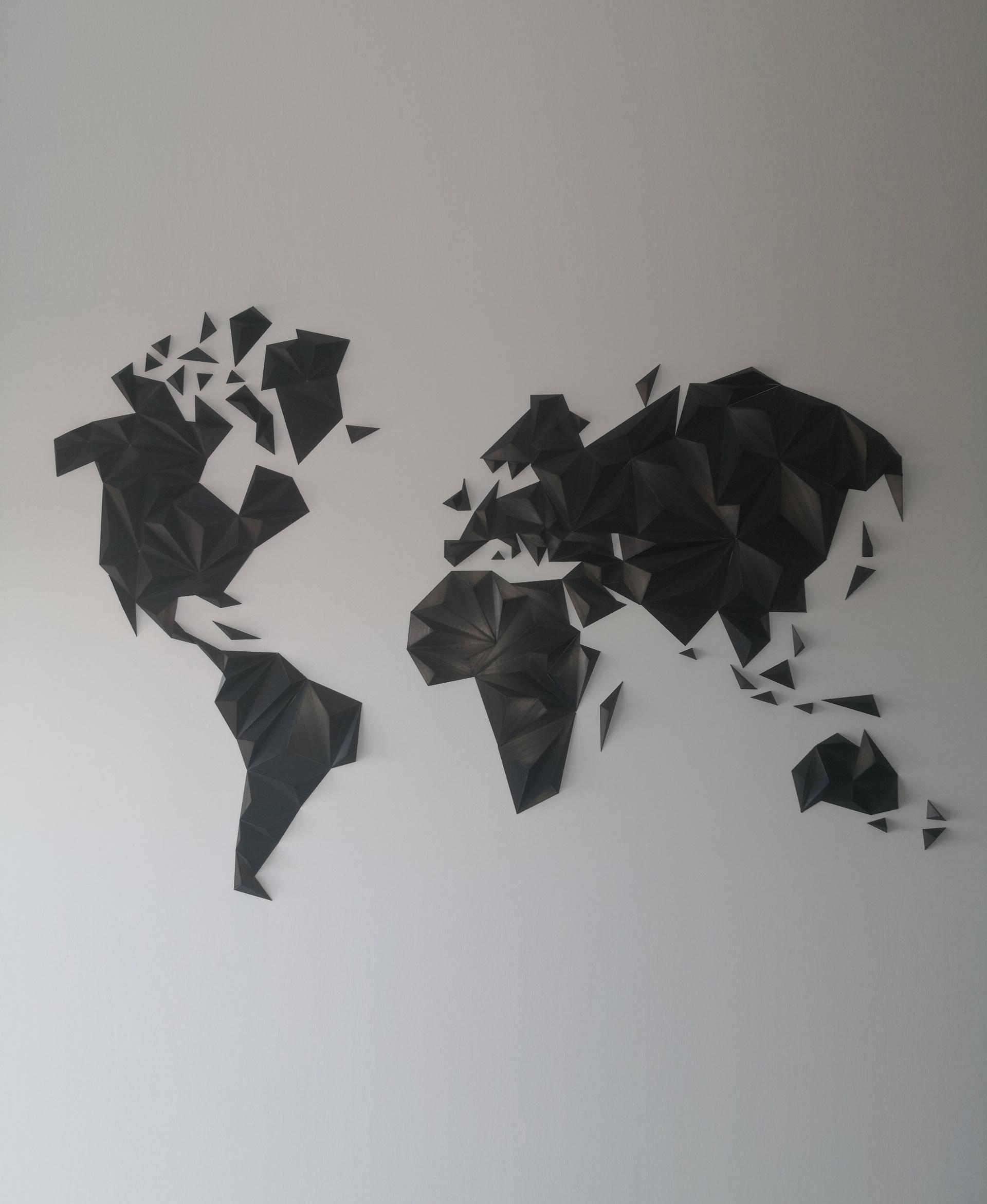 Geometric world map (resized version) 3d model