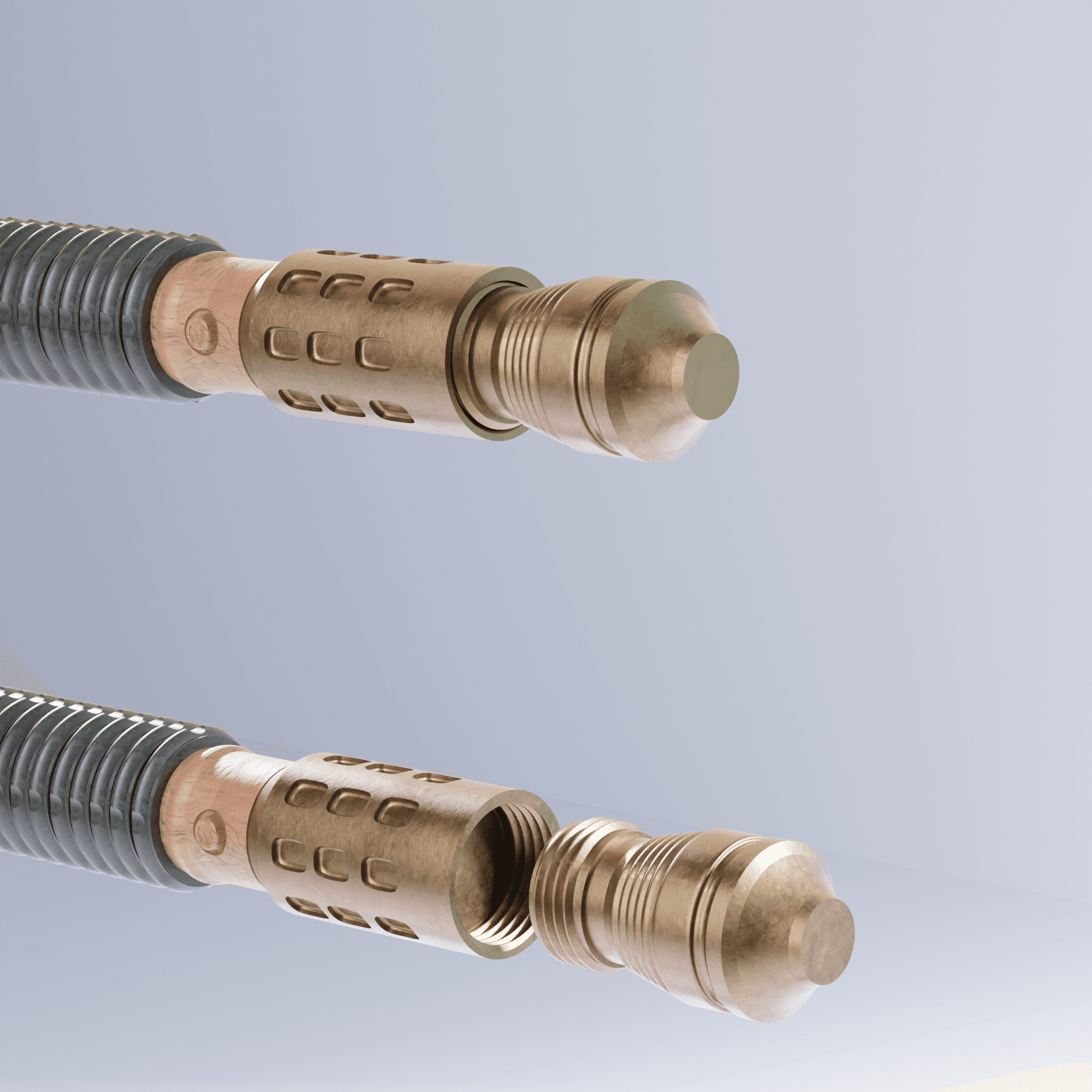 Print in Place Collapsing Jedi Lightsaber Concept 3 3d model