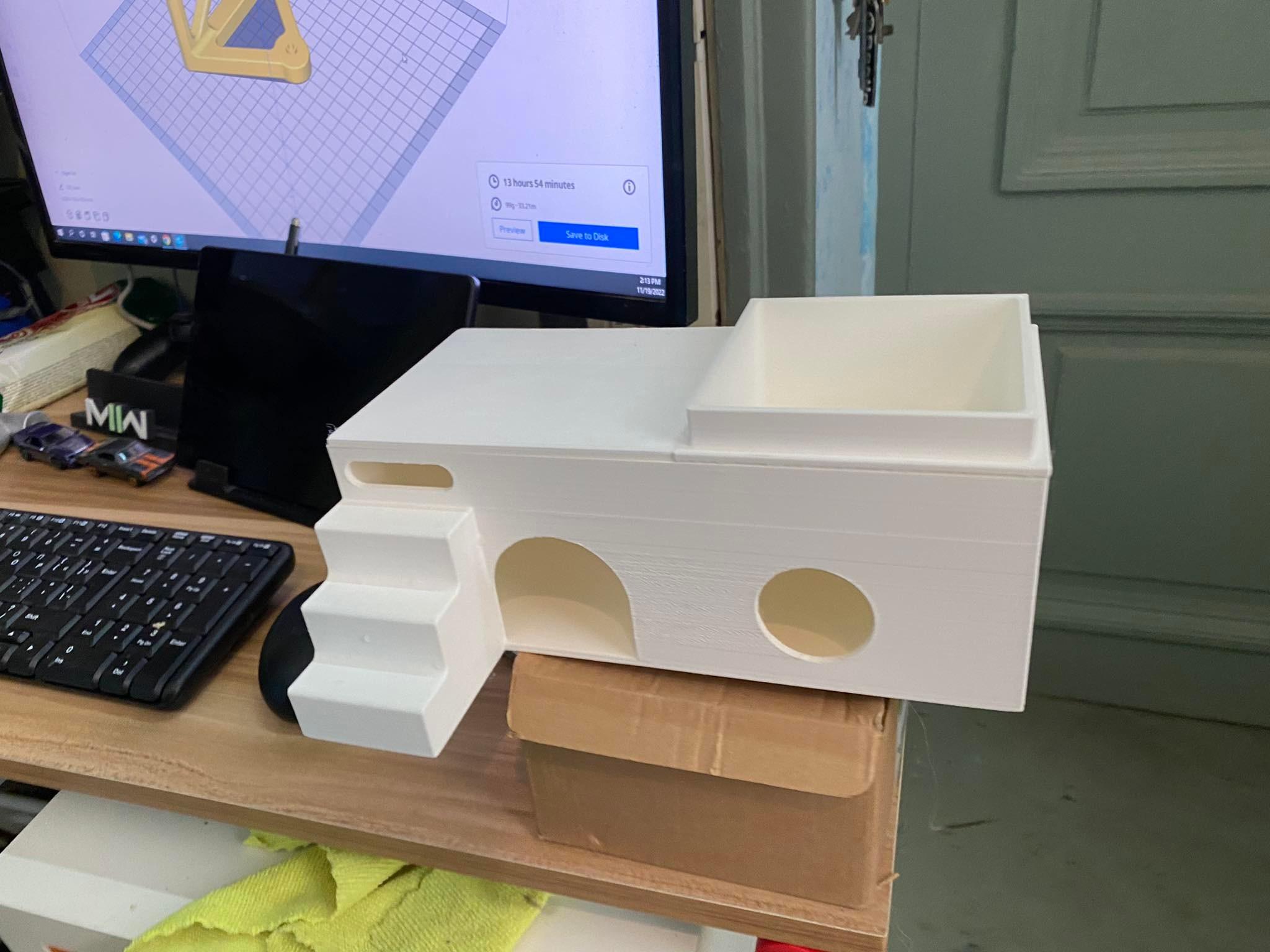 Hamster house with litter 3d model