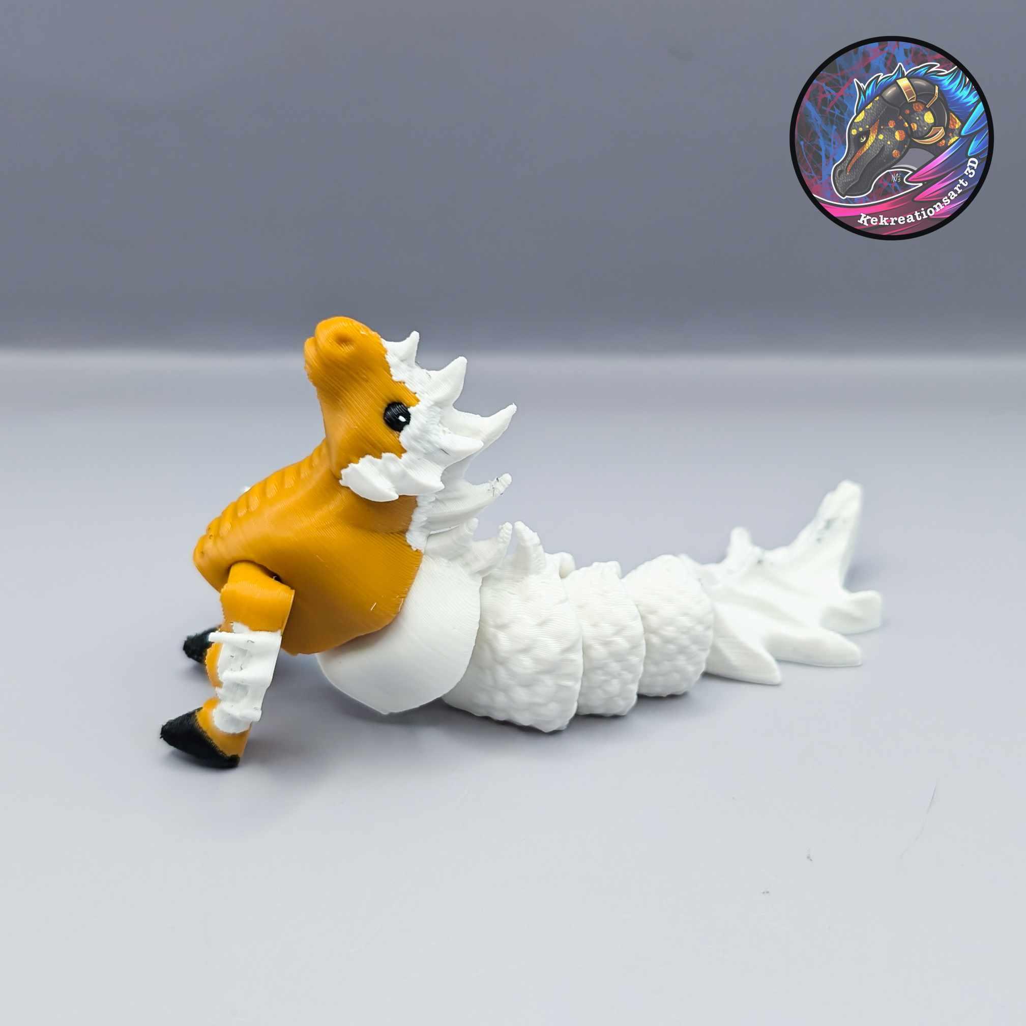 Baby Flexi Hippocampus Sea Horse Keychain 3d model