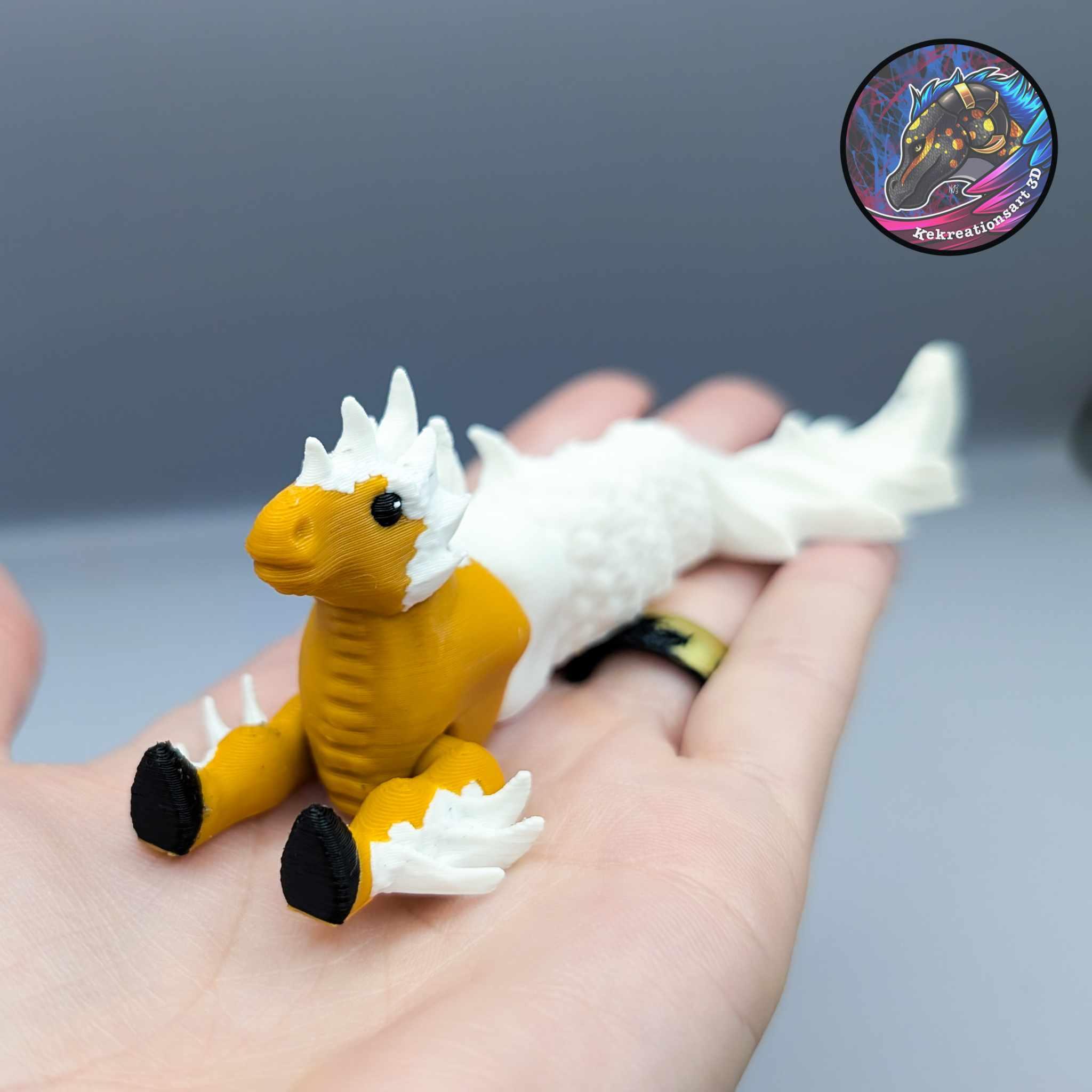 Baby Flexi Hippocampus Sea Horse Keychain 3d model