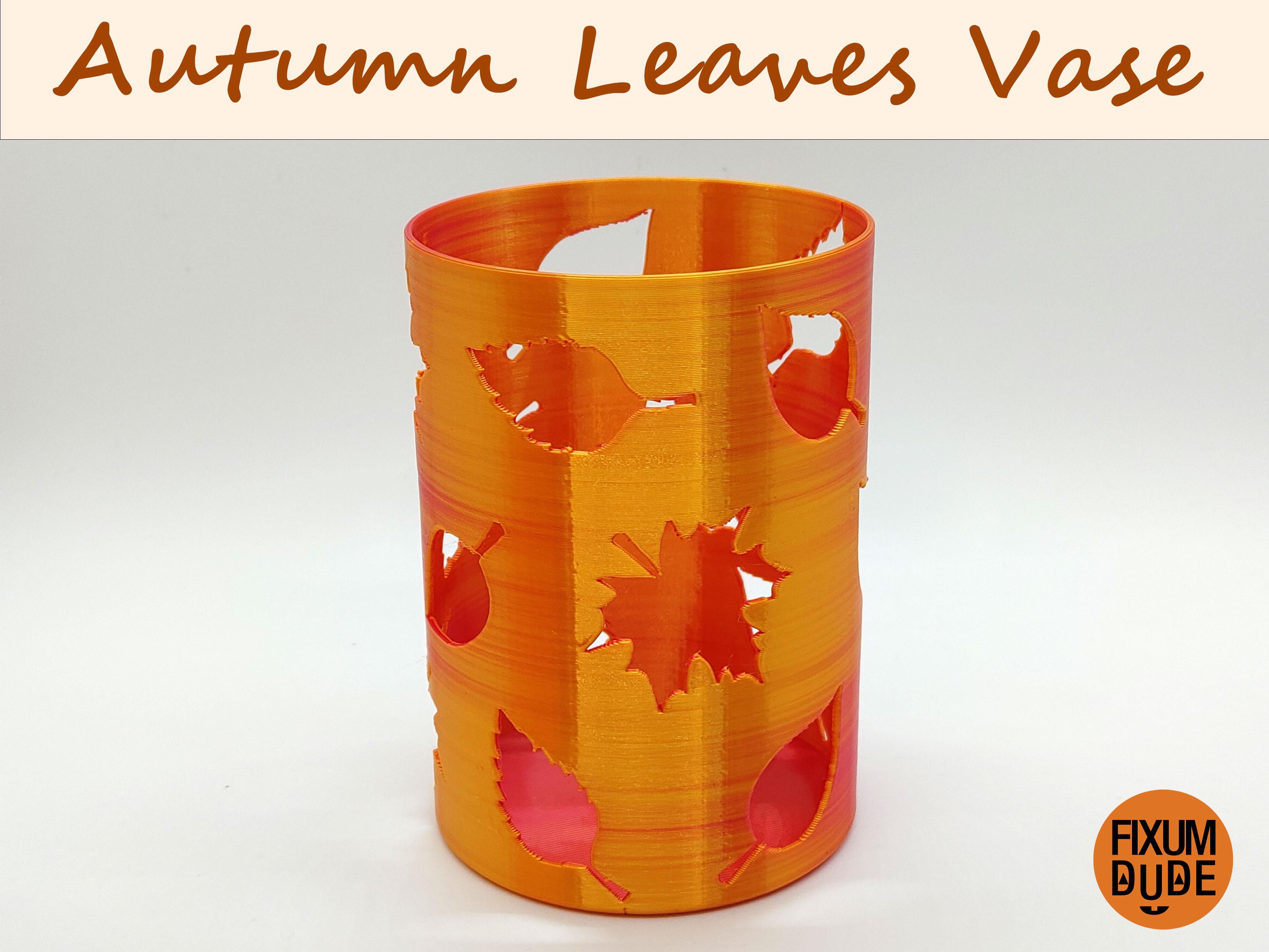 Autumn Leaves Vase with Insert 3d model