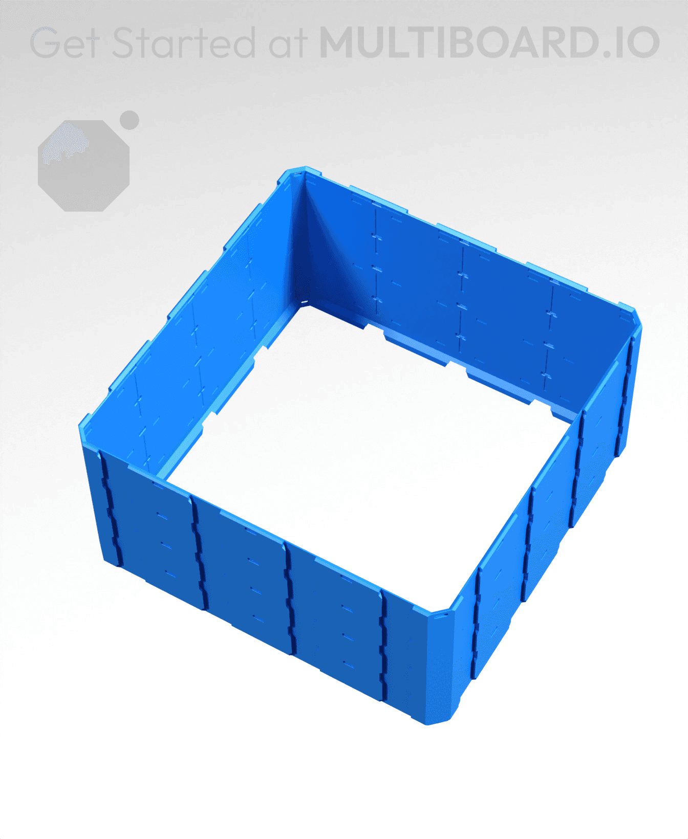 4x4x2 - Full Multipoint Rail - Universal Click-In Multibin Shell Extension 3d model