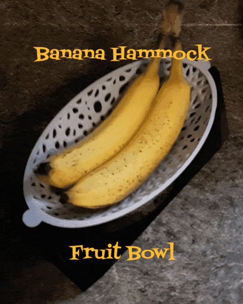 Banana Hammock Fruit Bowl - Support Free 3d model