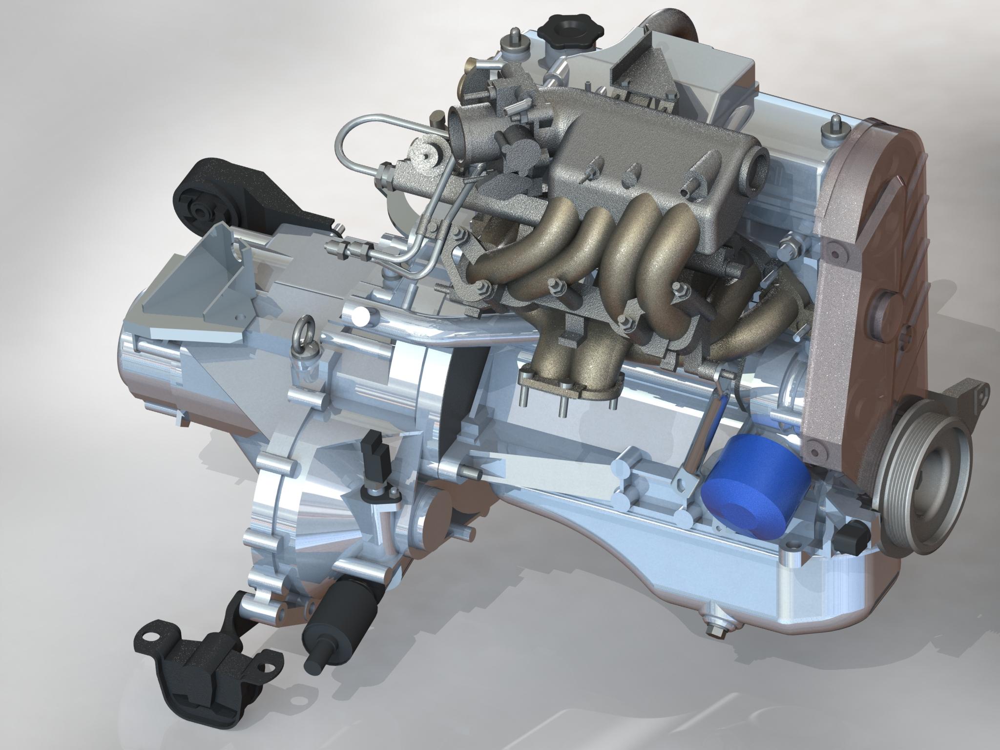 Lada Engine (Motor Lada) 3d model