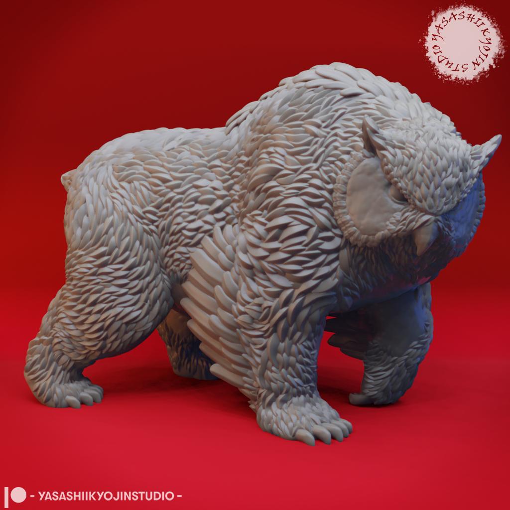 Owlbears - Tabletop Miniatures (Pre-Supported) 3d model