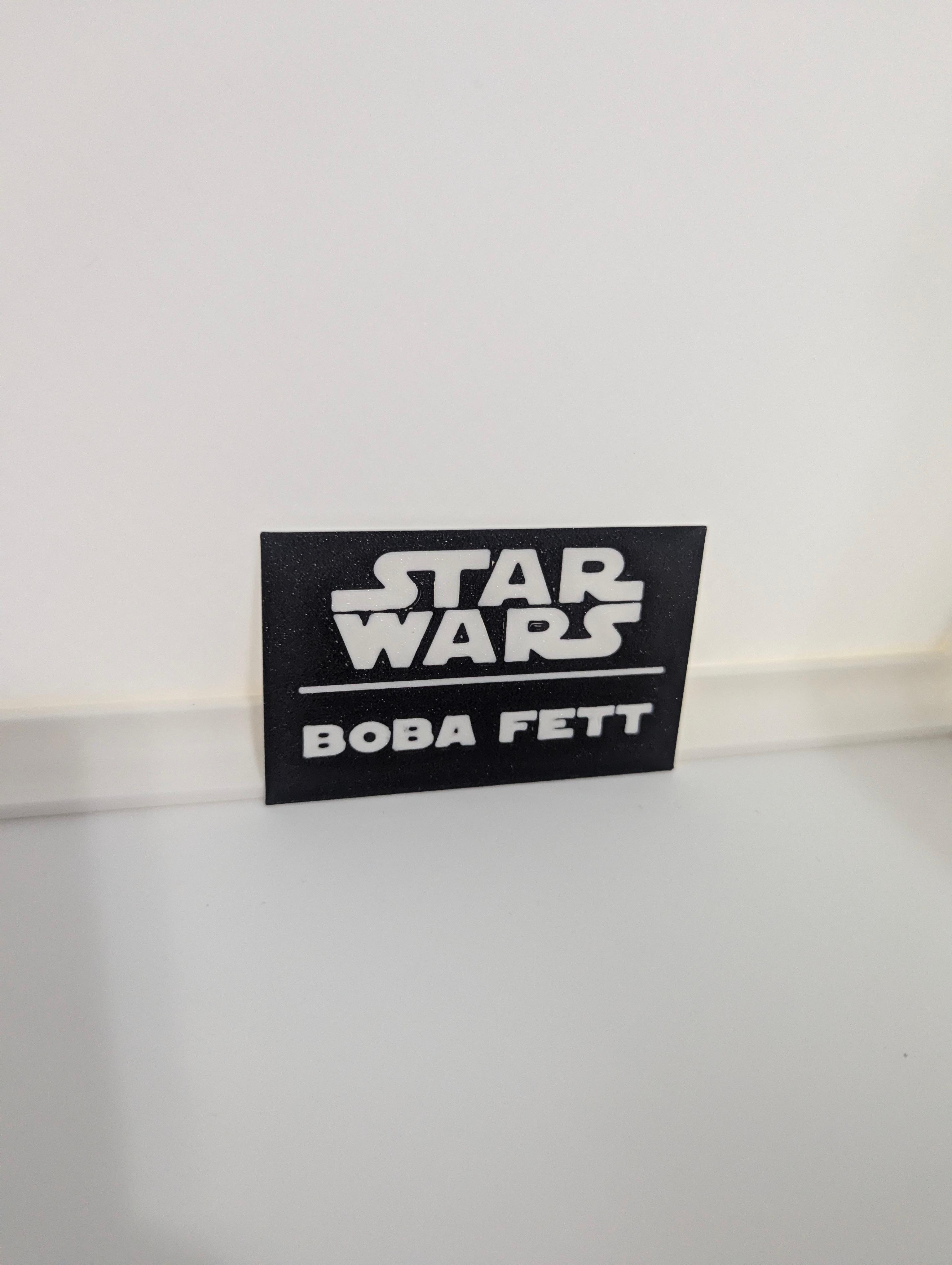 Boba Fett Multicolor Nameplates 3d model
