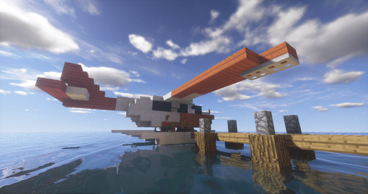 Minecraft Seaplane 3d model
