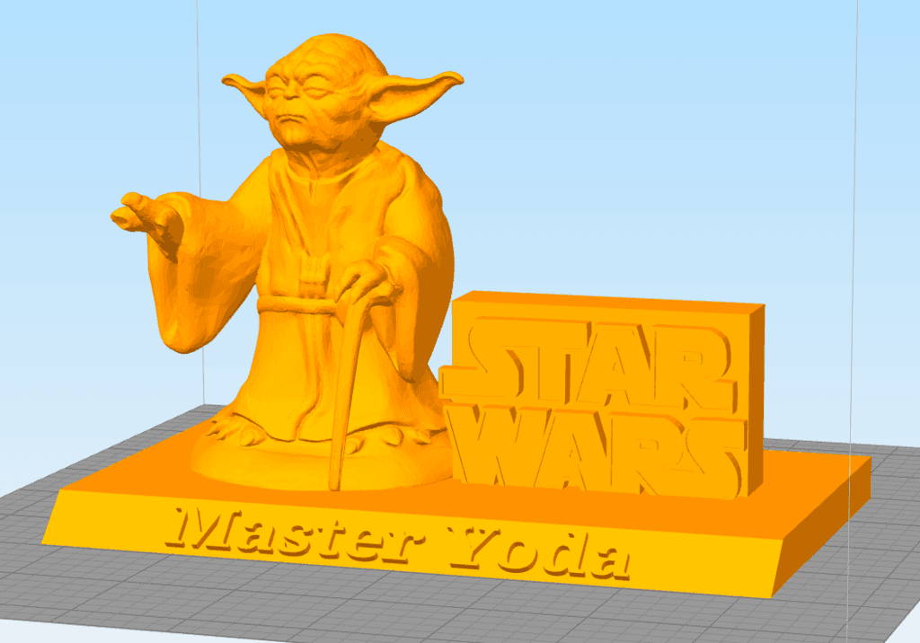 Master Yoda on a stand 3d model