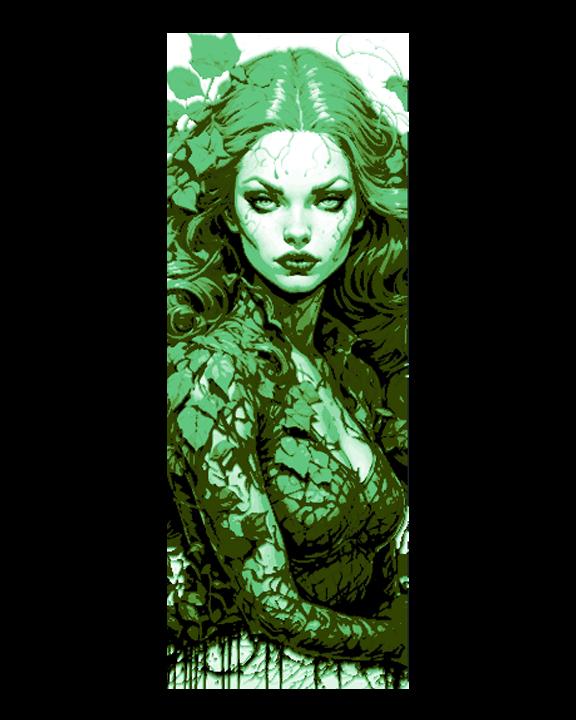 Fan Art Set of 3 Bookmarks - DC Comic Character Art of Poison Ivy 3d model