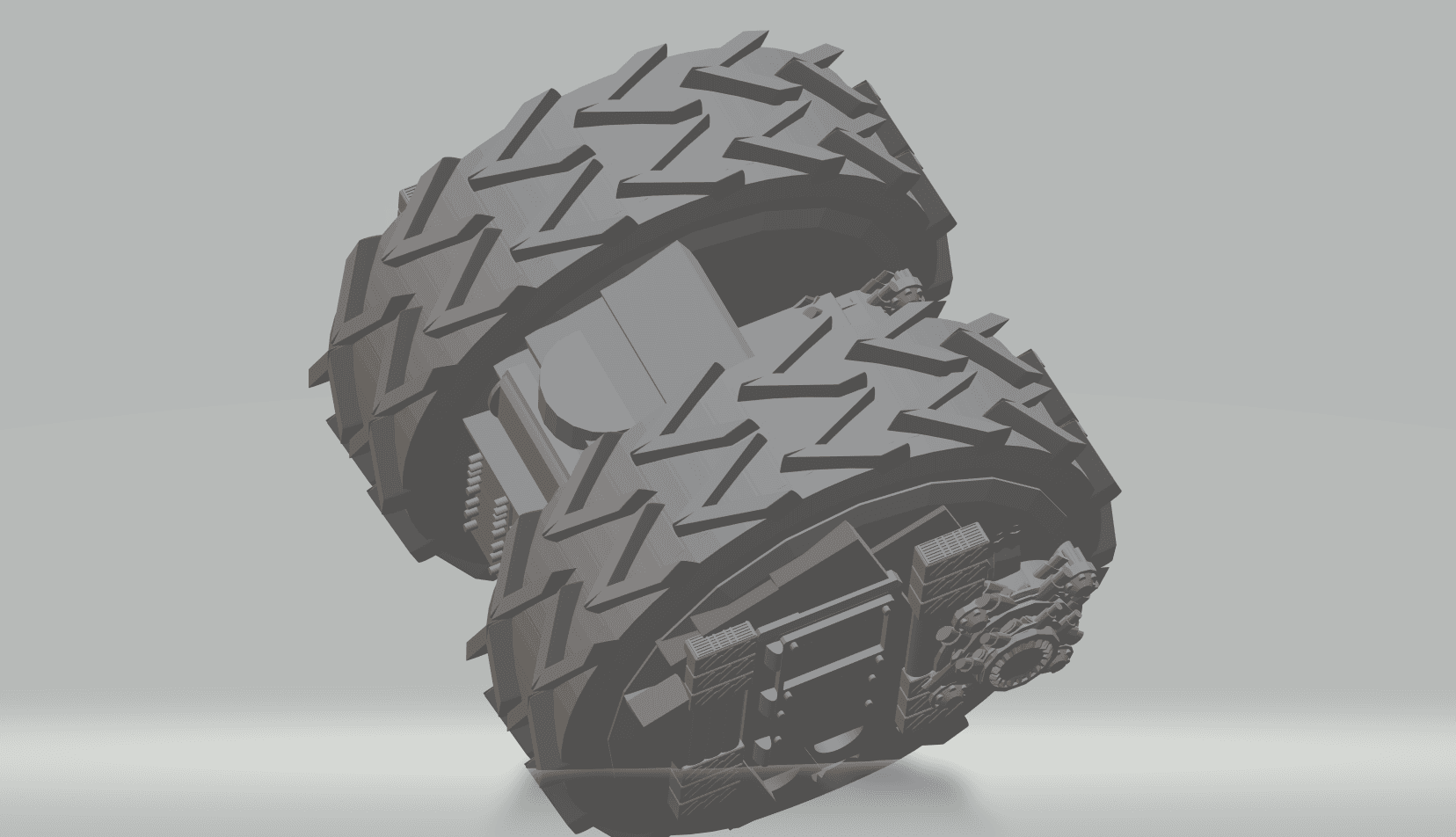 FHW: Double mono wheel Prototype None weaponized v1 simple print.stl 3d model