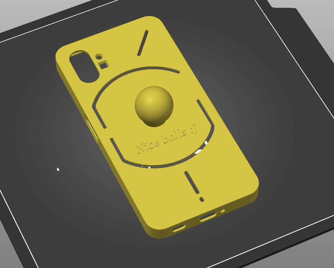 nothing phone with 1 inch ball mount.stl 3d model