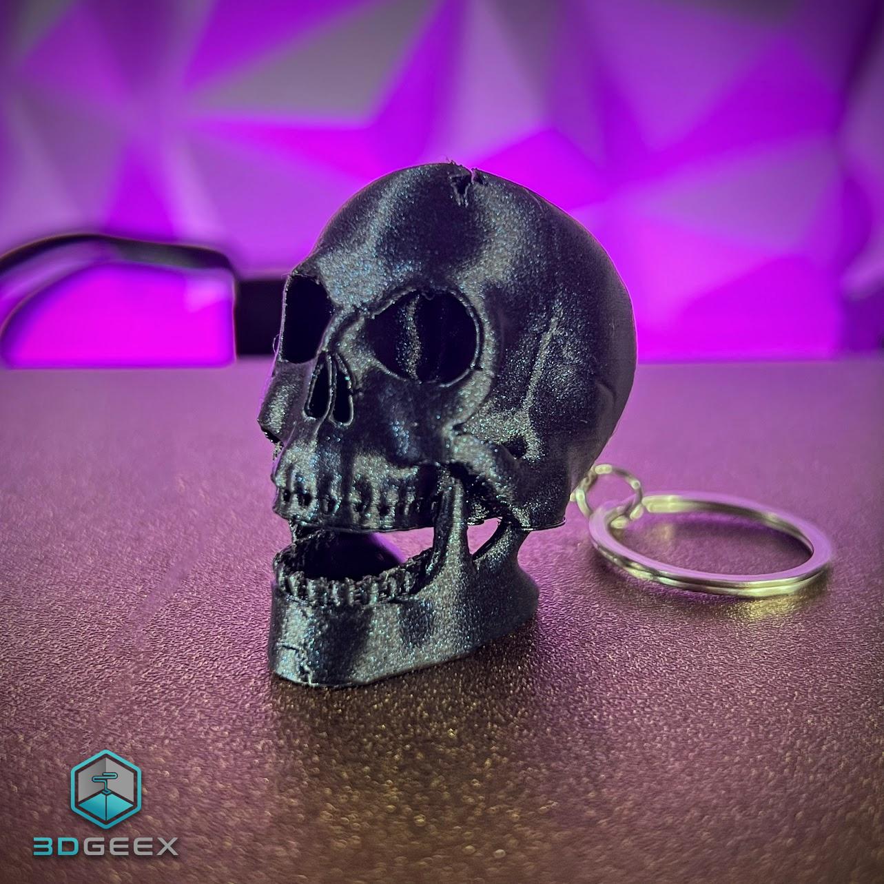 Staring Skull Keychain 3d model