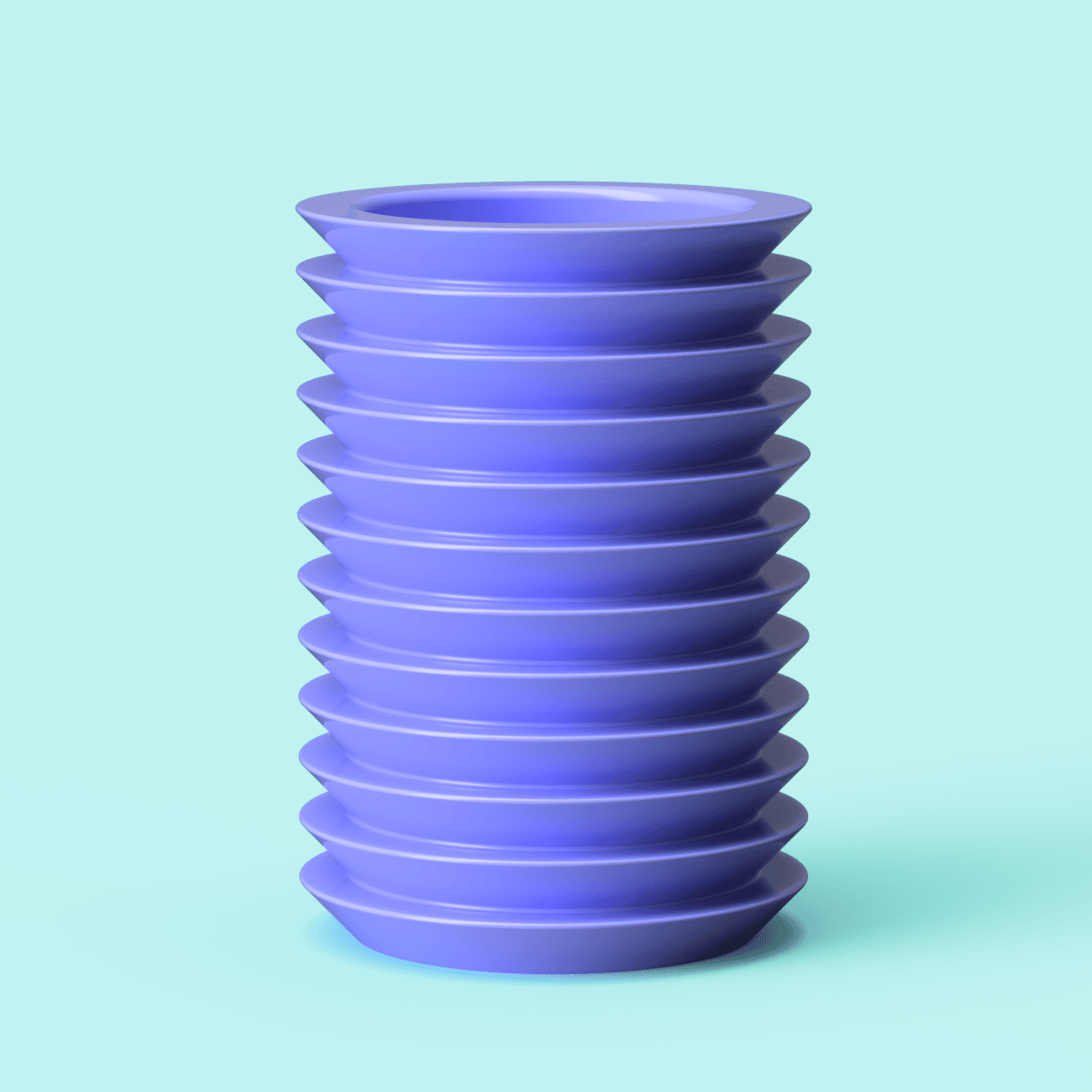 Beveled Pen Cup 3d model