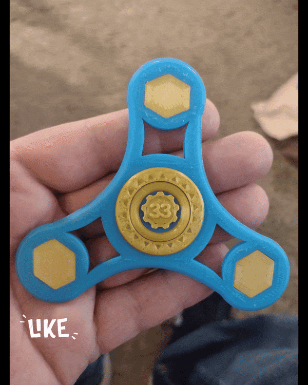 Fallout Fidget Spinner - Print-in-Place 3d model
