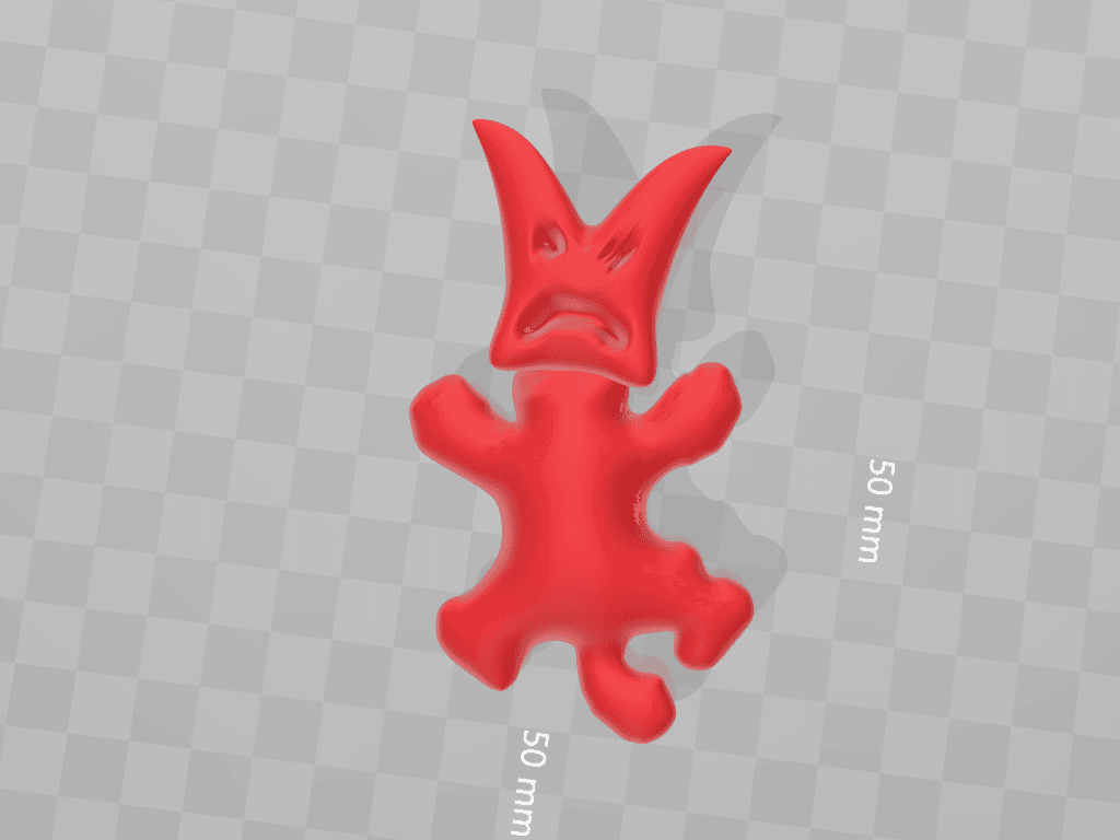 not sick, just mean red spirited 3d model