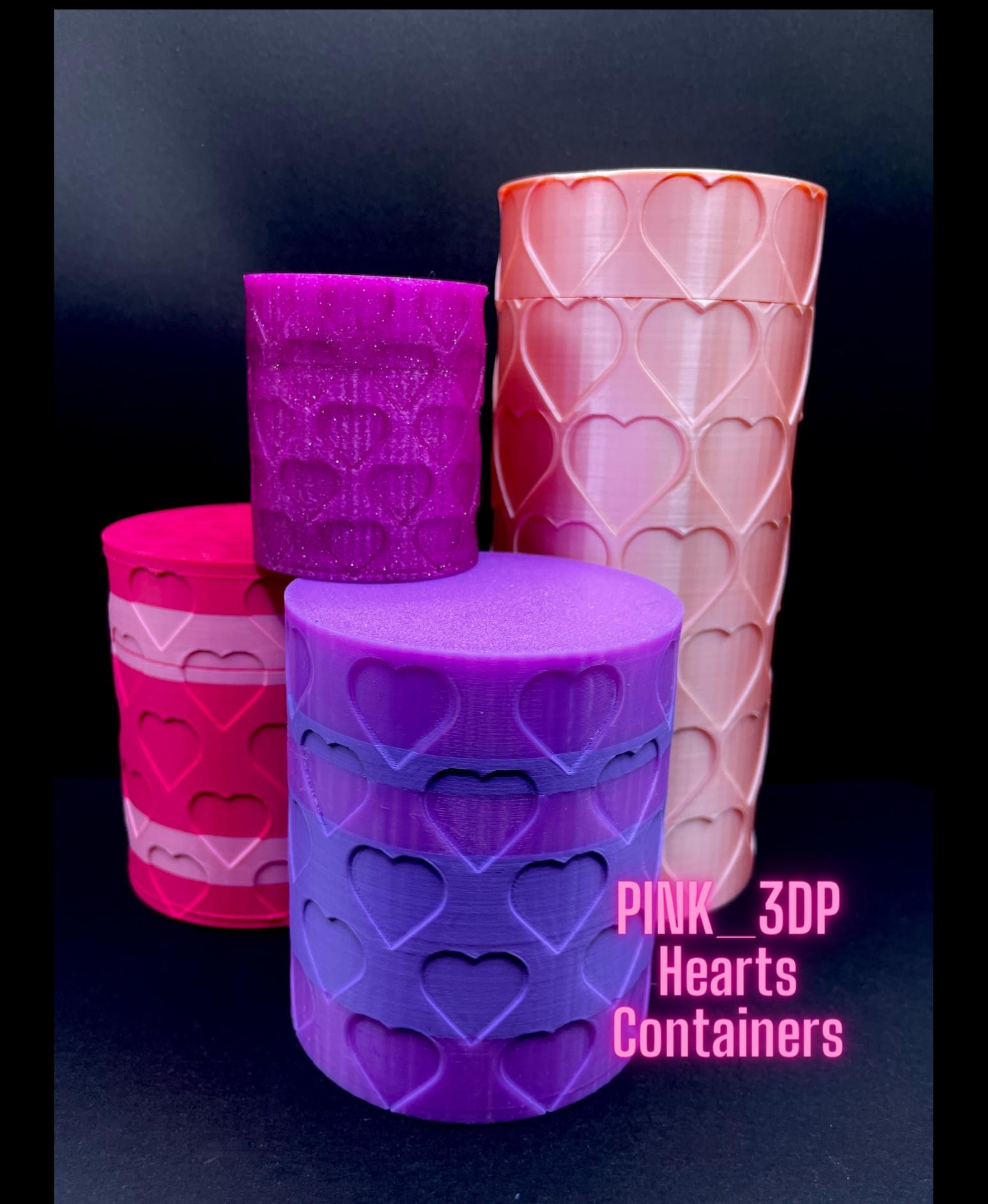 Hearts container collection - So many colours! - 3d model