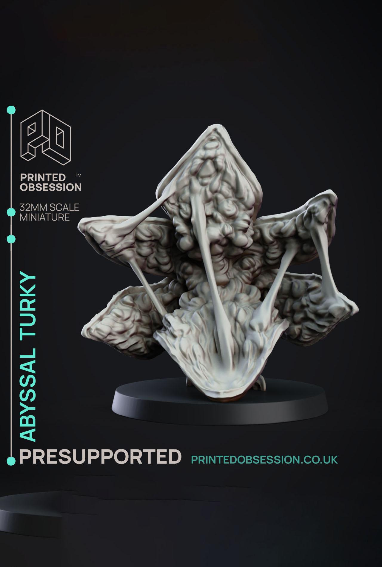 Abyssal Turky - Elemental Familars - PRESUPPORTED - Illustrated and Stats - 32mm scale			 3d model