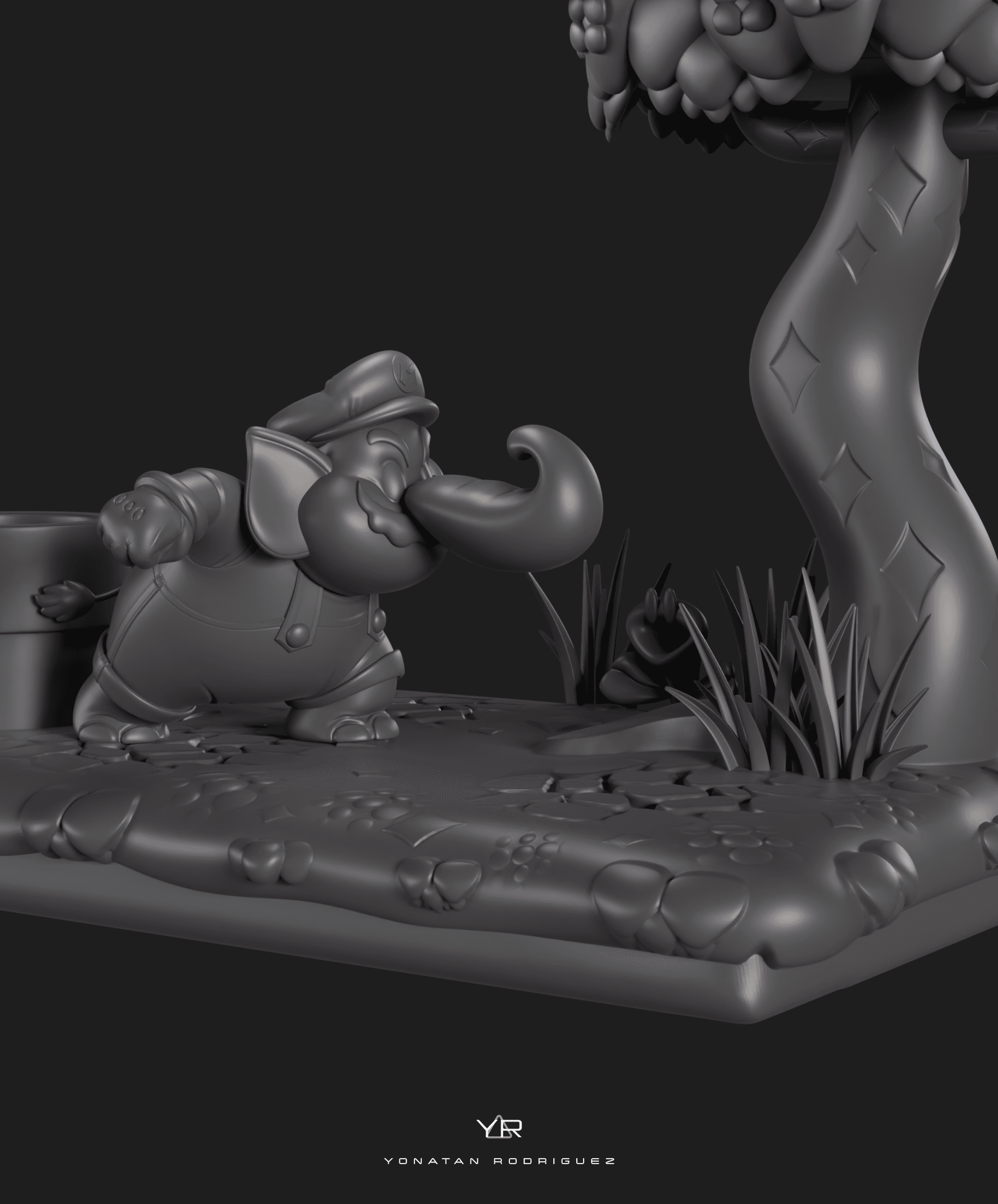Mario Elephant-Super Mario Wonder (Stylized Fan Art) 3d model