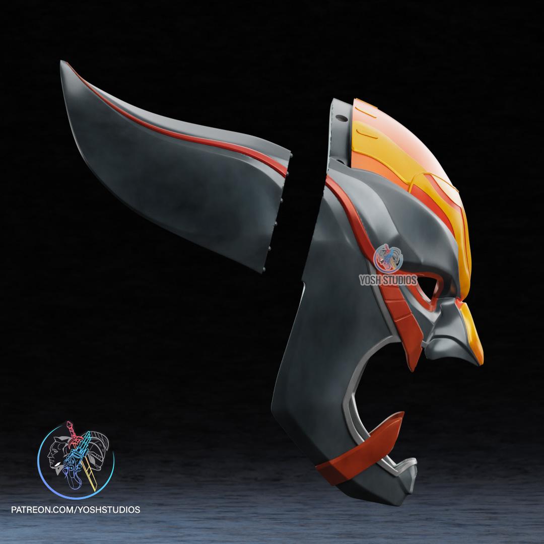 Sengoku Wolverine Helmet 3D Print File STL Samurai 3d model