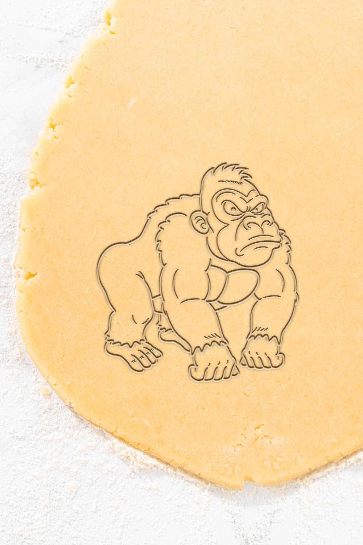 Gorilla Cookie Cutter, Biscuit Cutter 3d model