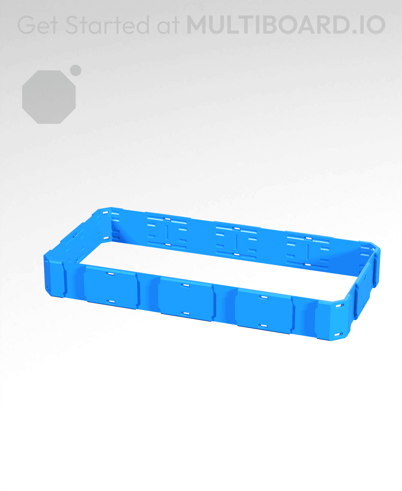 4x2x0.5 - Shell Edge - Multibin Shell Ring 3d model