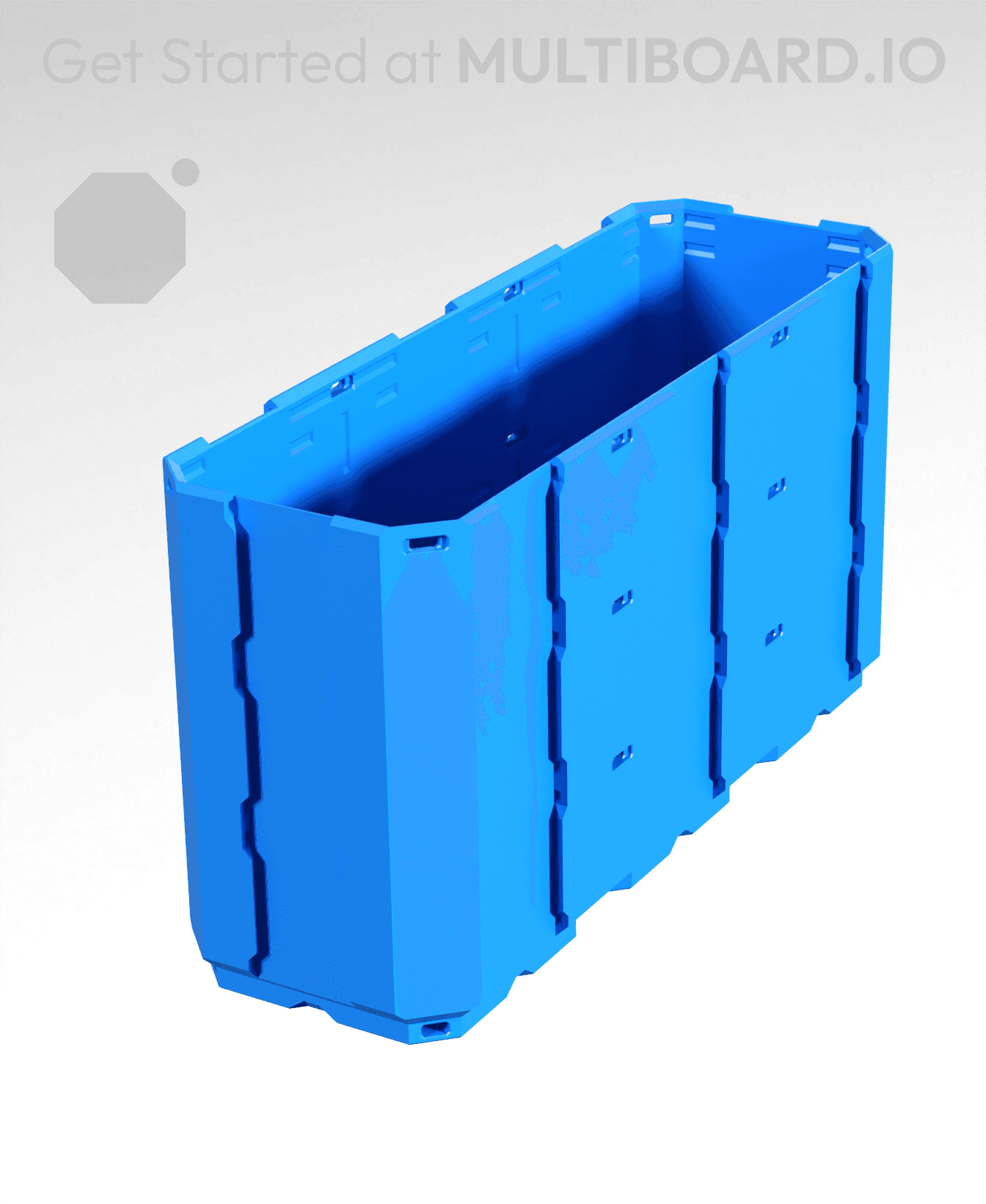 1x3x1.5 - Full Multipoint Rail - Multibin Shell 3d model