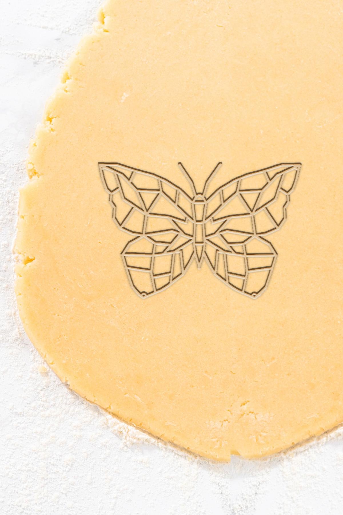 Geometric Butterfly Cookie Cutter, Biscuit Cutter 3d model