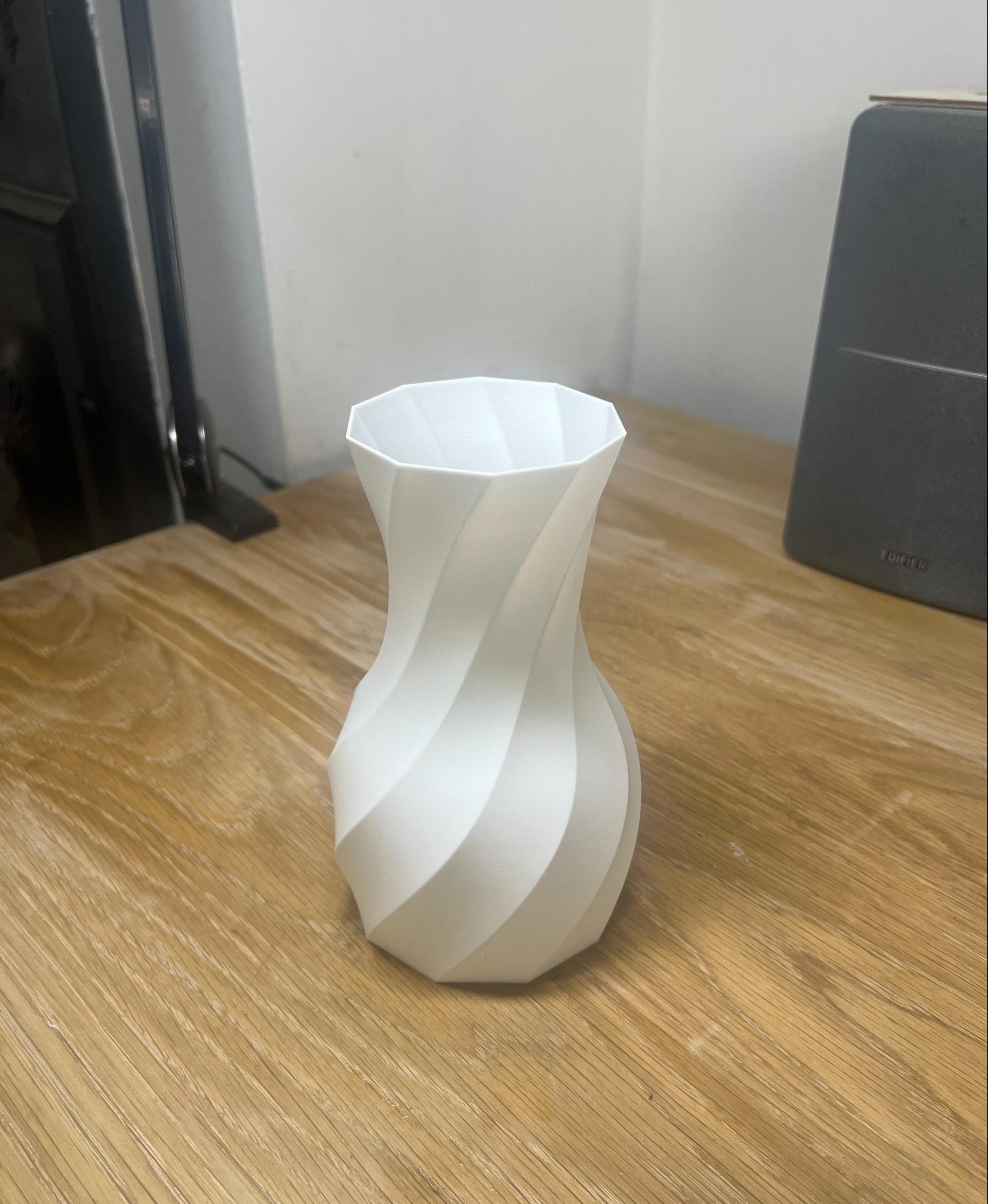 Contemporary Spiral Vase - Raw Image - No AI - 3d model
