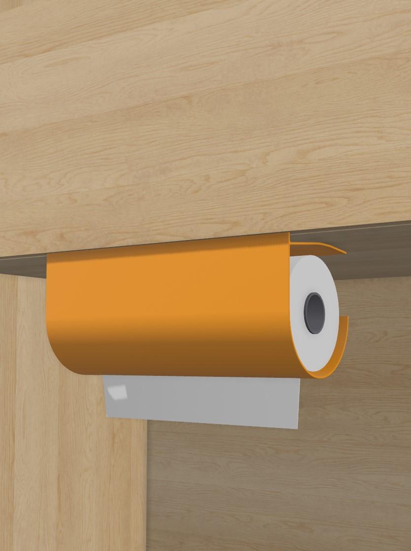 Paper towel holder print-in-place