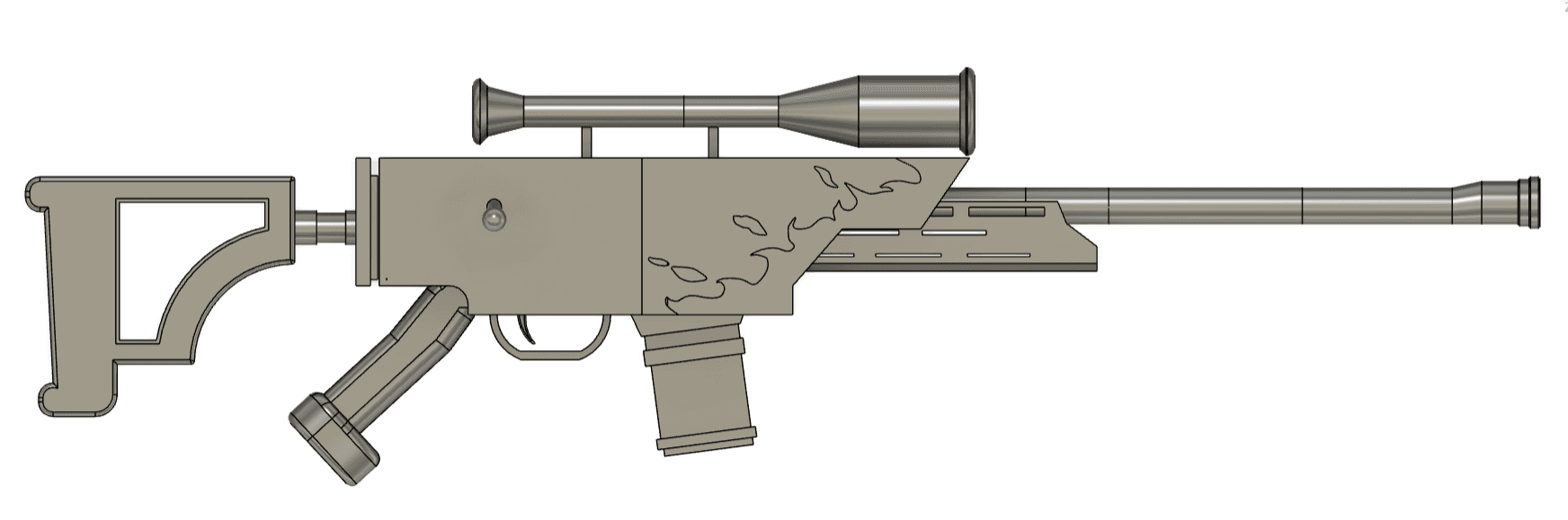 Helluva Boss Blitzo Rifle Gun 3d model