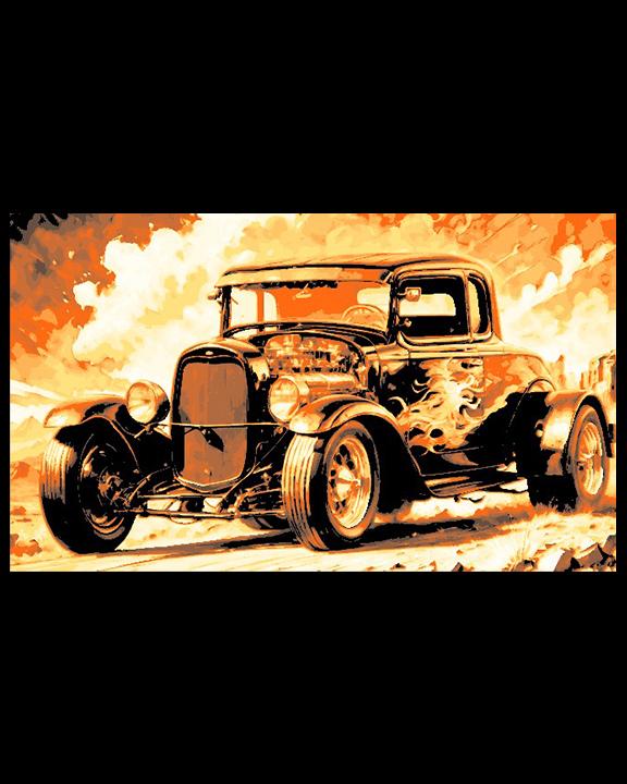 Ratrod Hotrod if Ready for anything! - Wall Art Bonus 3d model