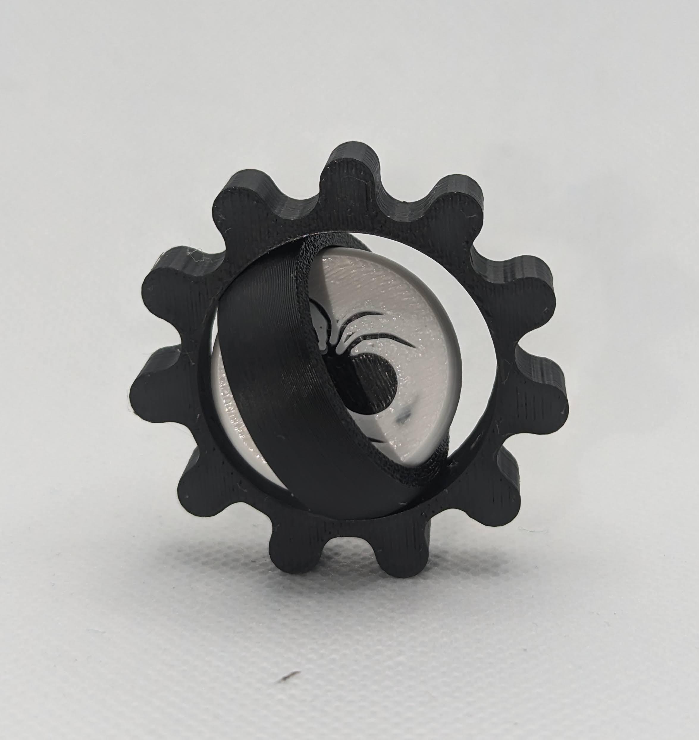 Gyroscope Gear Fidget - Halloween Spider 3d model
