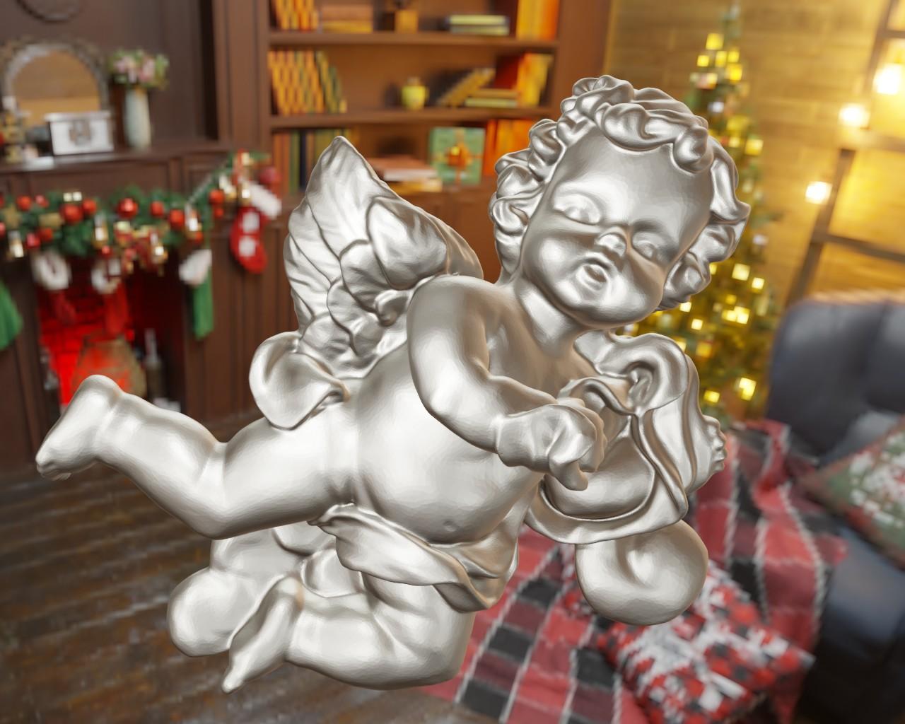 Christmas Angel Ornament 3d model