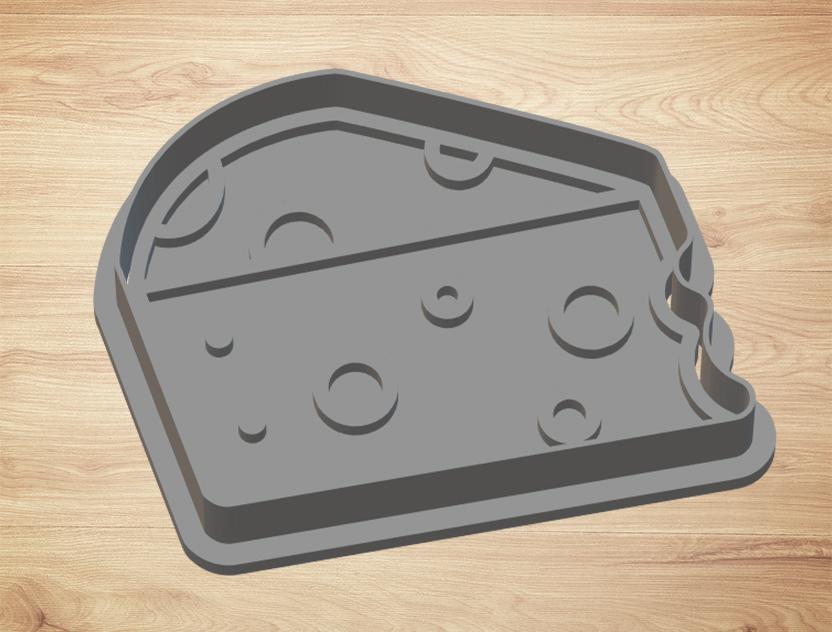 cheese - cutter and stamp 3d model