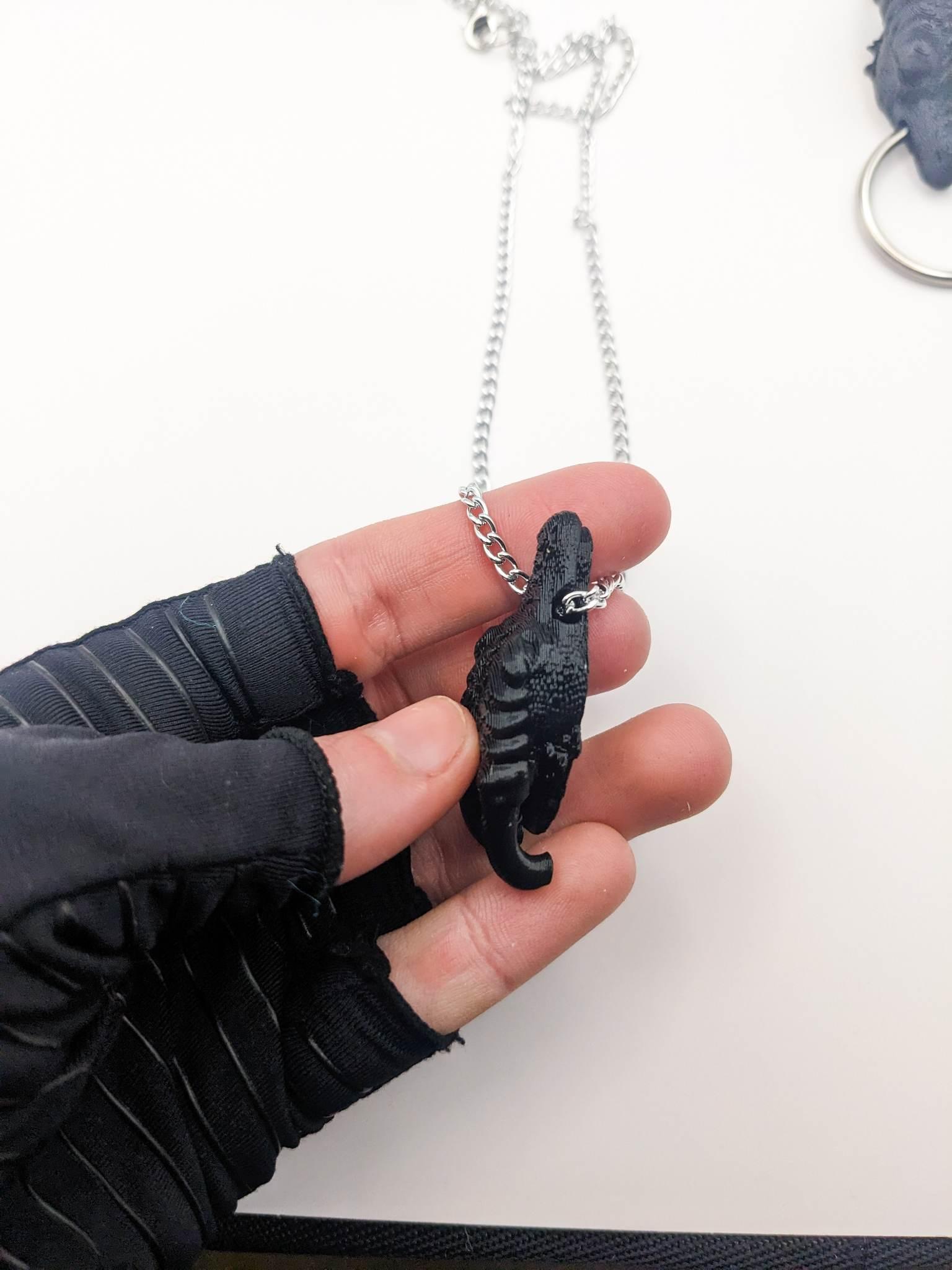 Dragon Head Keychain + Necklace 3d model