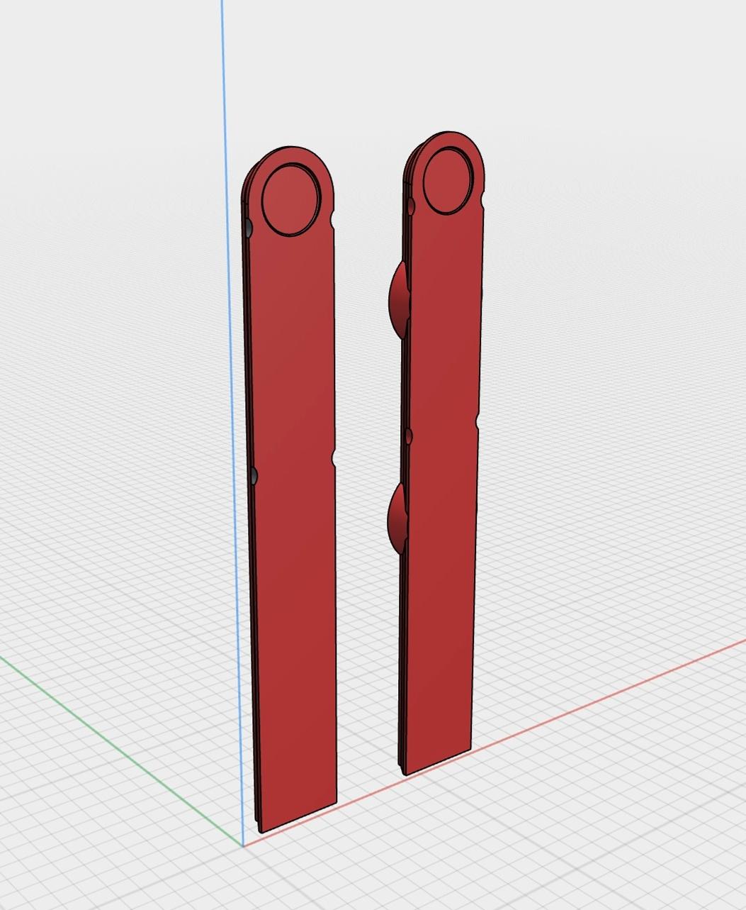 SlideCleat Big Thread for Multiboard - SlideCleat Negative STEP for use with your own designs - 3d model