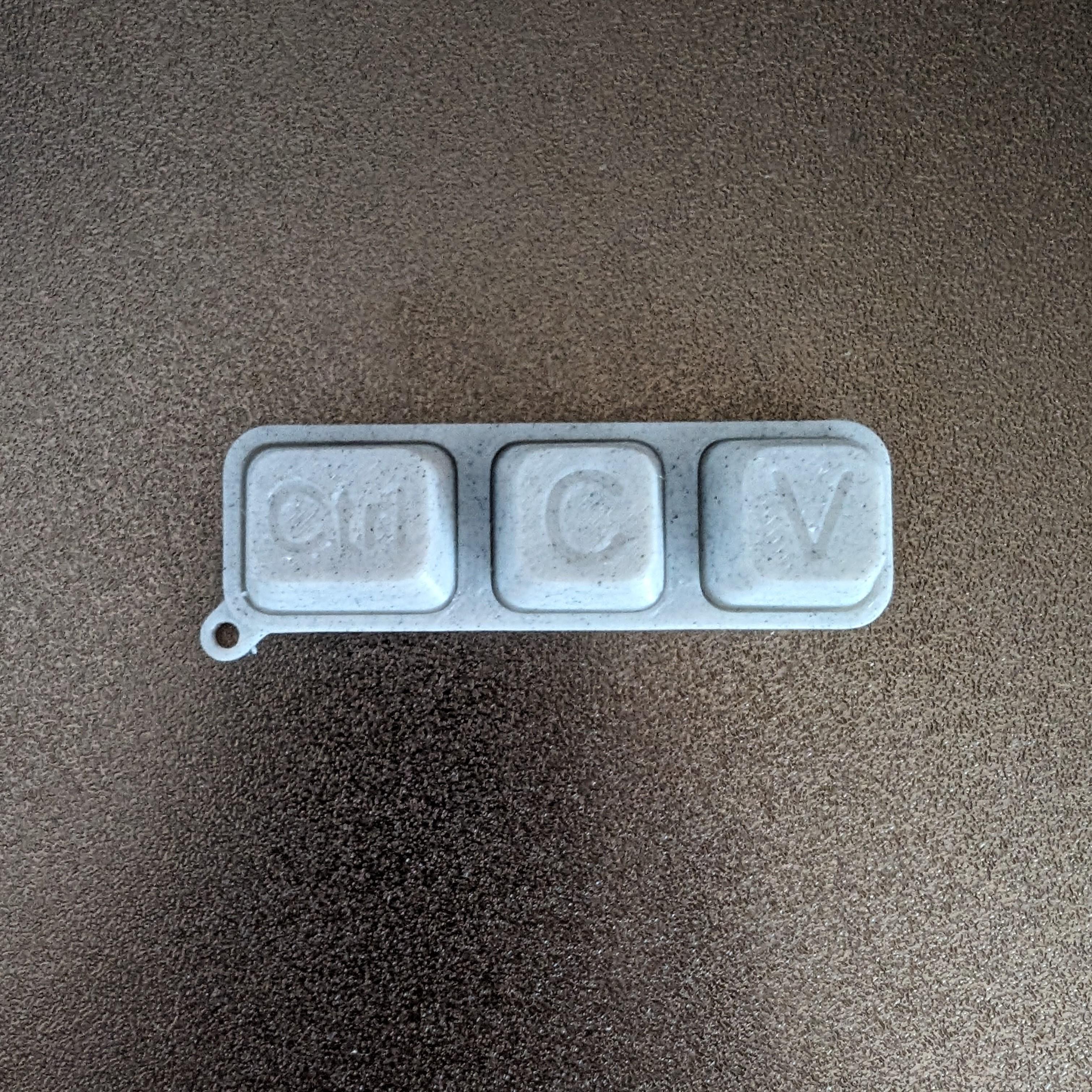Fidget keyboard Keychain Ctrl C Ctrl V 3d model