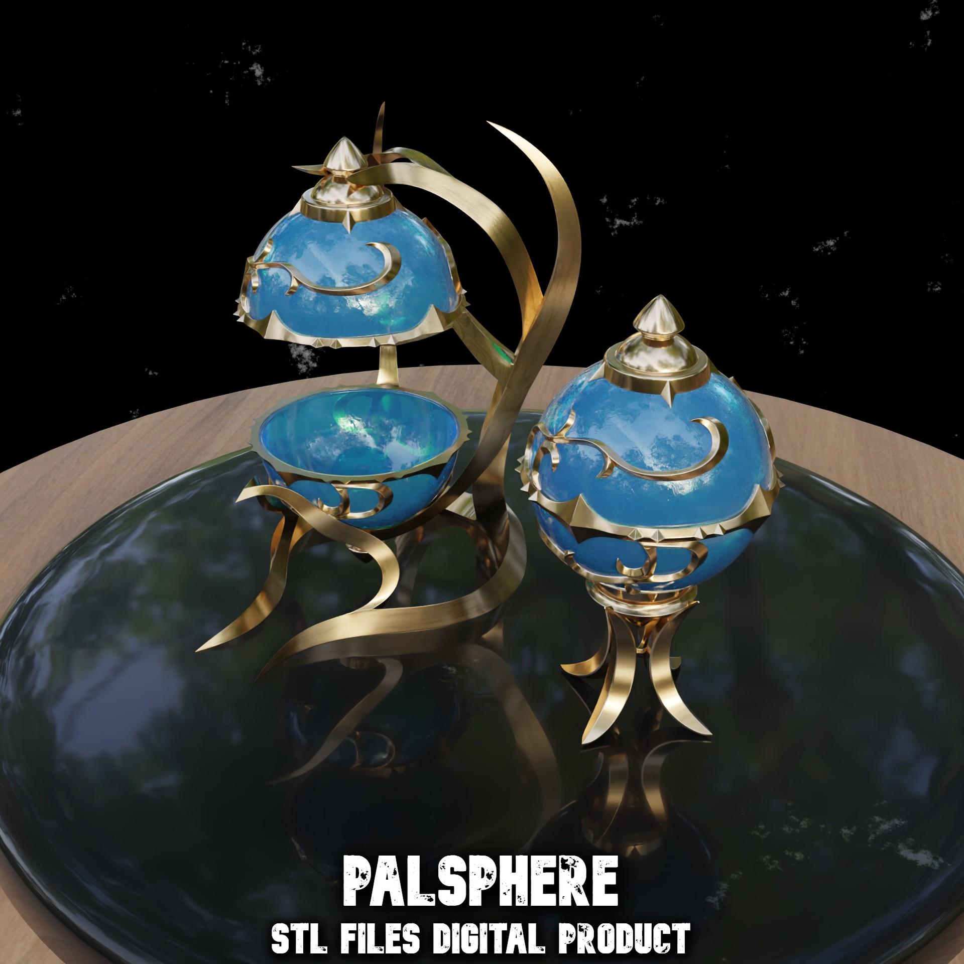 Palsphere with Stands Cosplay or Decoration Item 3d model